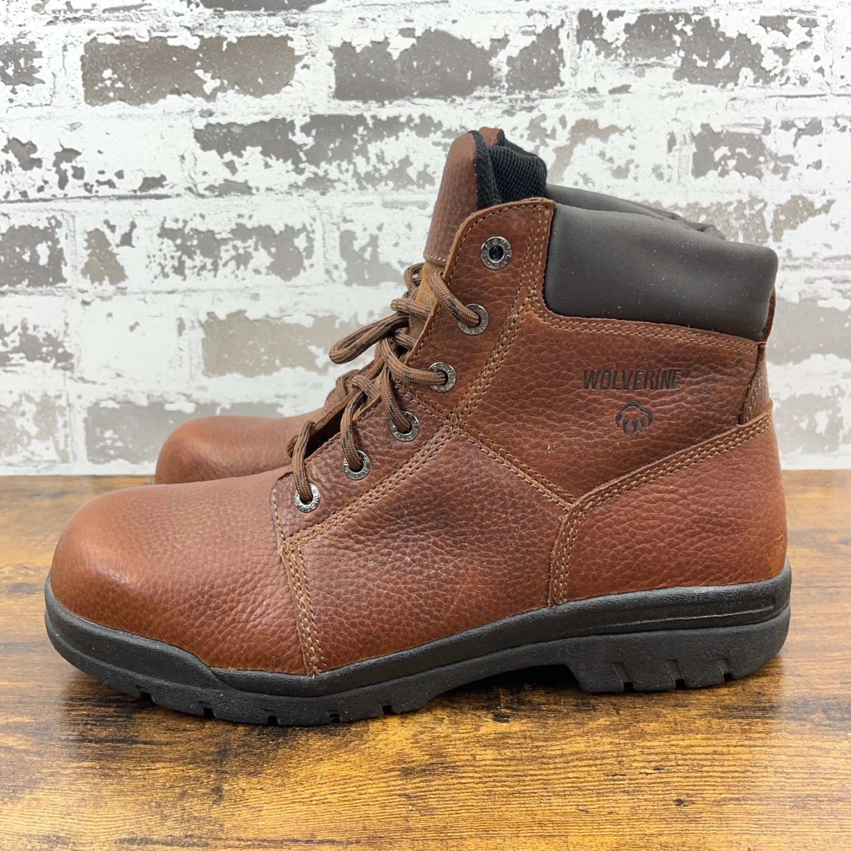 Vintage VINTAGE Wolverine Work Boots Men Size 14 M Leather Steel Toe Rubber Sole Brown 80s Casual Work Size US 14 / EU 47 - 3 Thumbnail