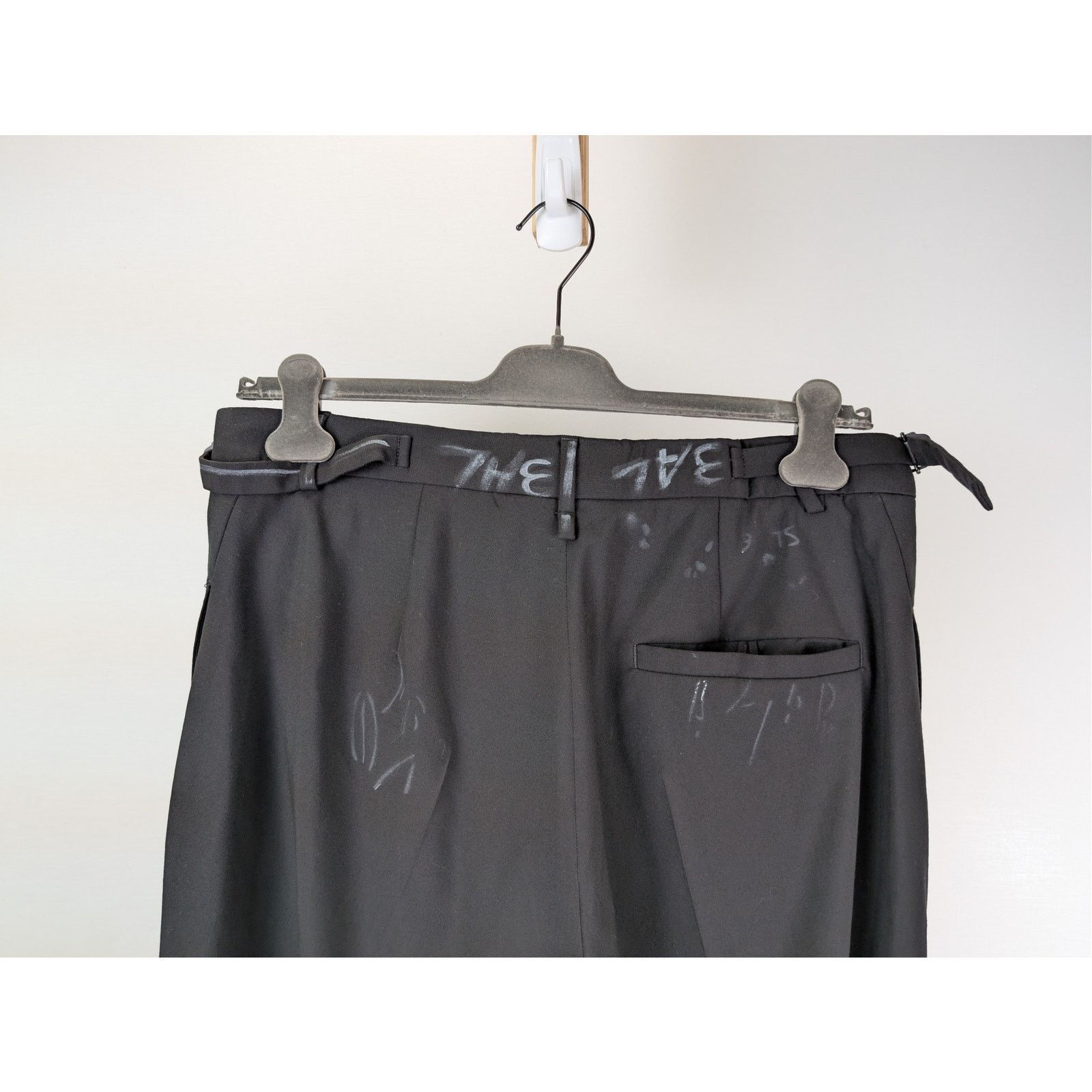 Balenciaga o1rshd1 Fluid Wool Barathea Skater Tailored Pants in Black Size US 30 / EU 46 - 10 Thumbnail