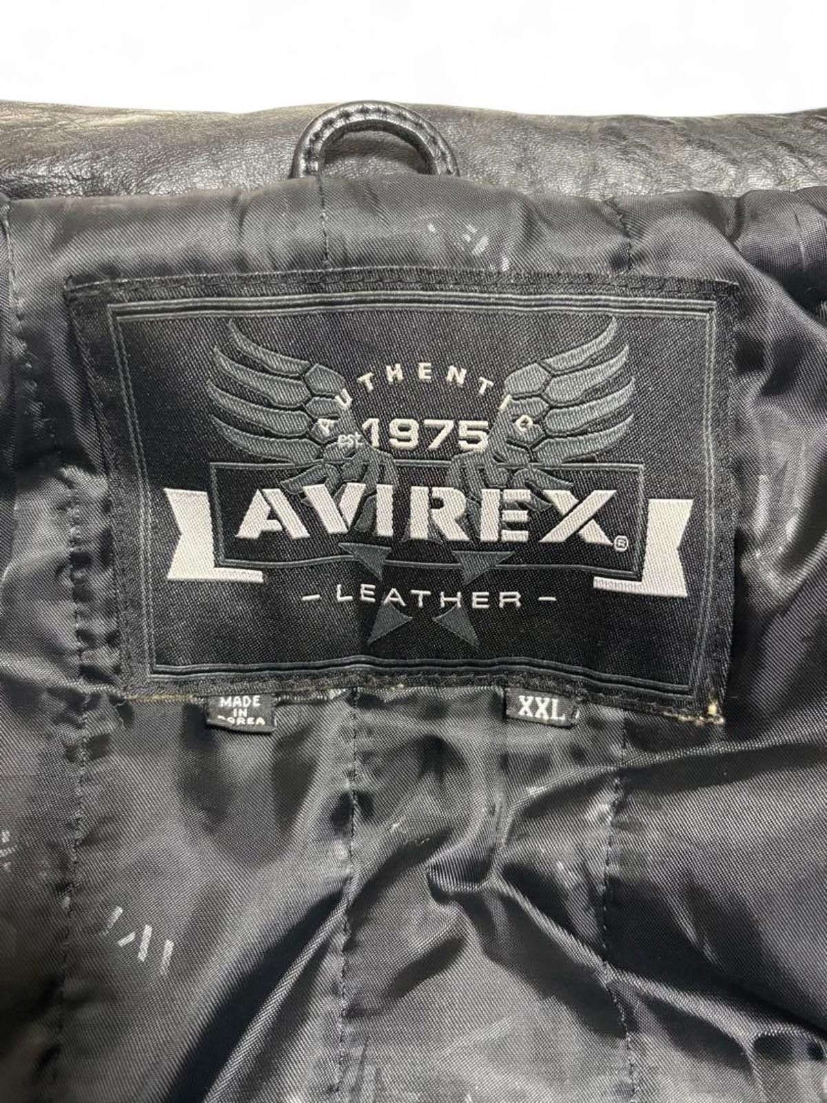 Avirex Avirex - XXL Black Leather Varsity Jacket with Embroidered Size US XXL / EU 58 / 5 - 4 Thumbnail