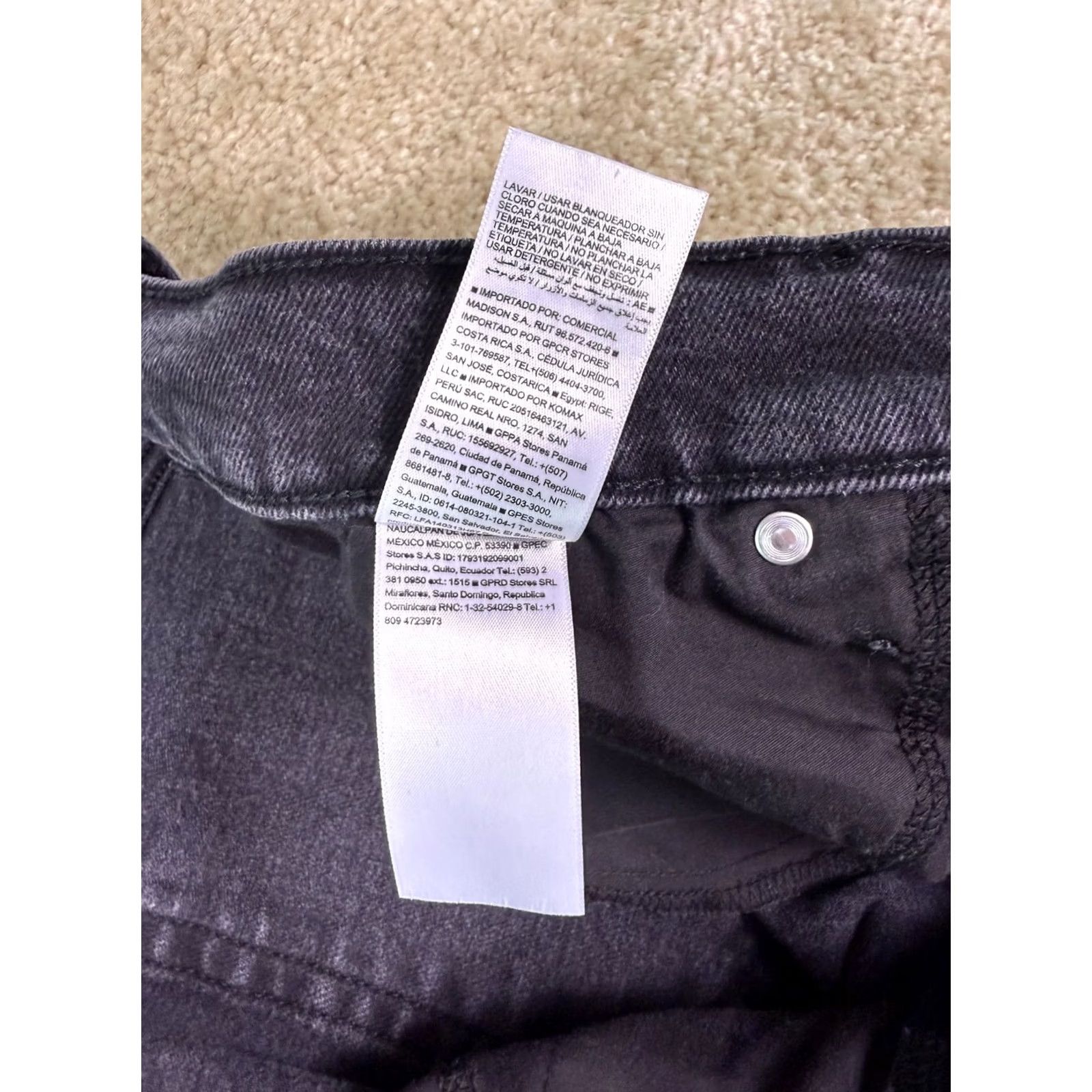 Old Navy Old Navy Jeans Womens Size 12 High Rise OG Straight Leg Black Grey Raw Hem E194 Size 34" / US 12 / IT 48 - 6 Thumbnail