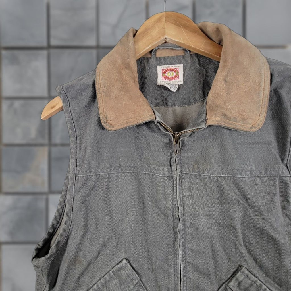 Banana Republic VINTAGE Banana Republic Vest Shirt Mens S Green Cotton Canvas Military Jacket Hooded Pockets Full Zip Hunting Outdoor 90s? Size US S / EU 44-46 / 1 - 1 Thumbnail