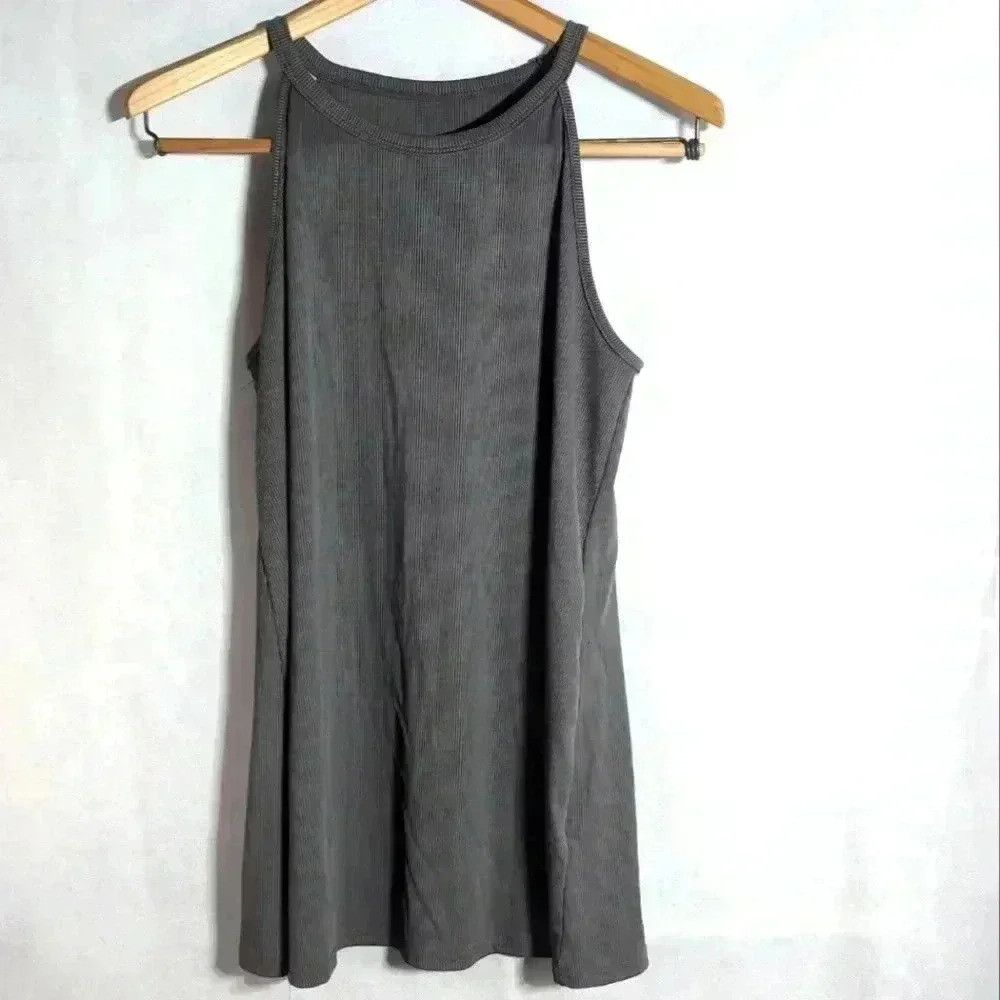 Vintage Perout Sleek Ribbed Strappy shell Gray sz L Size L / US 10 / IT 46 - 1 Thumbnail
