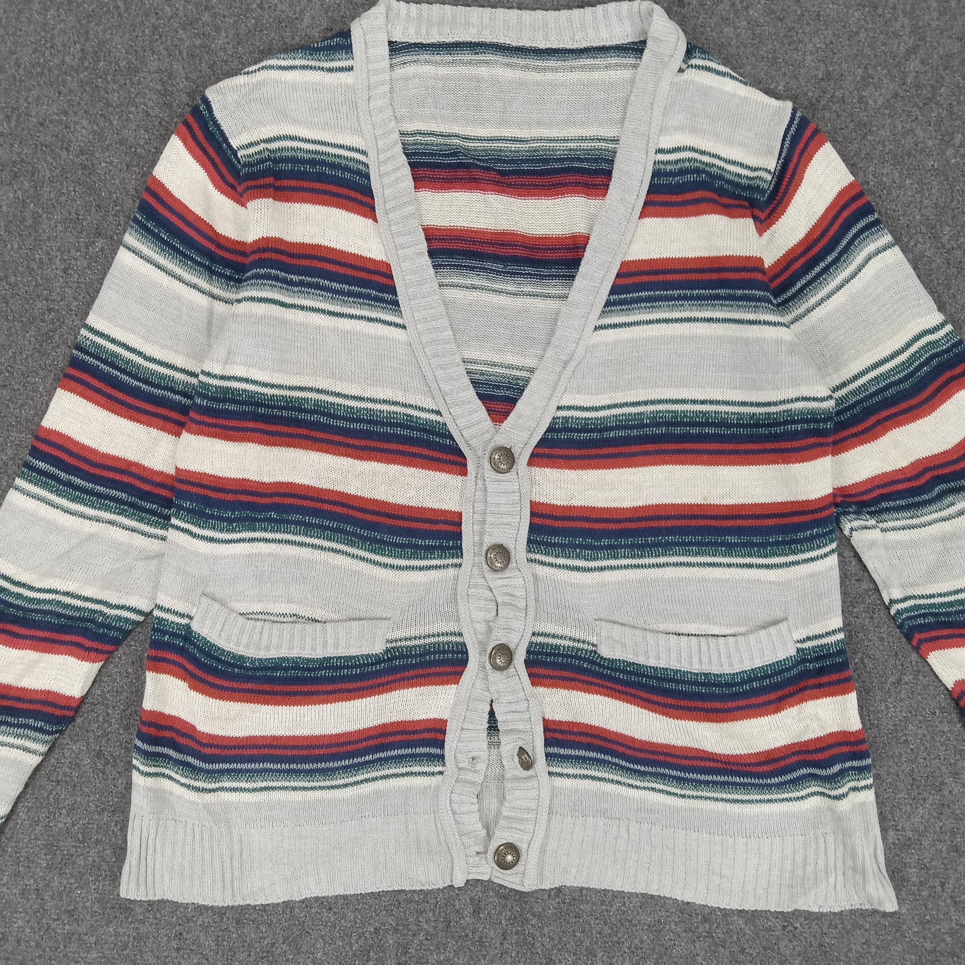 Vintage Sorri Dere Striped Cardigan Sweater Size M / US 6-8 / IT 42-44 - 2 Thumbnail