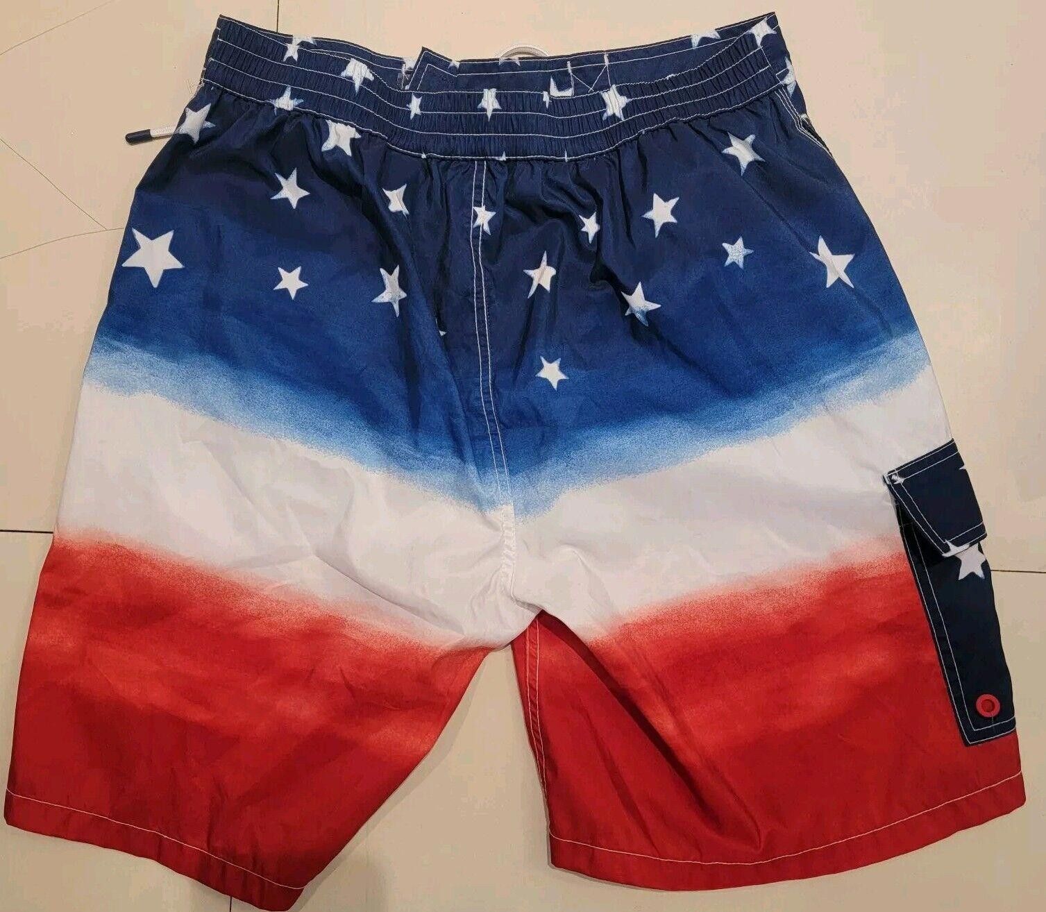 Designer RALPH LAUREN DYED RED WHITE BLUE FLAG SWIM TRUNKS SHORTS Size US 32 / EU 48 - 3 Thumbnail