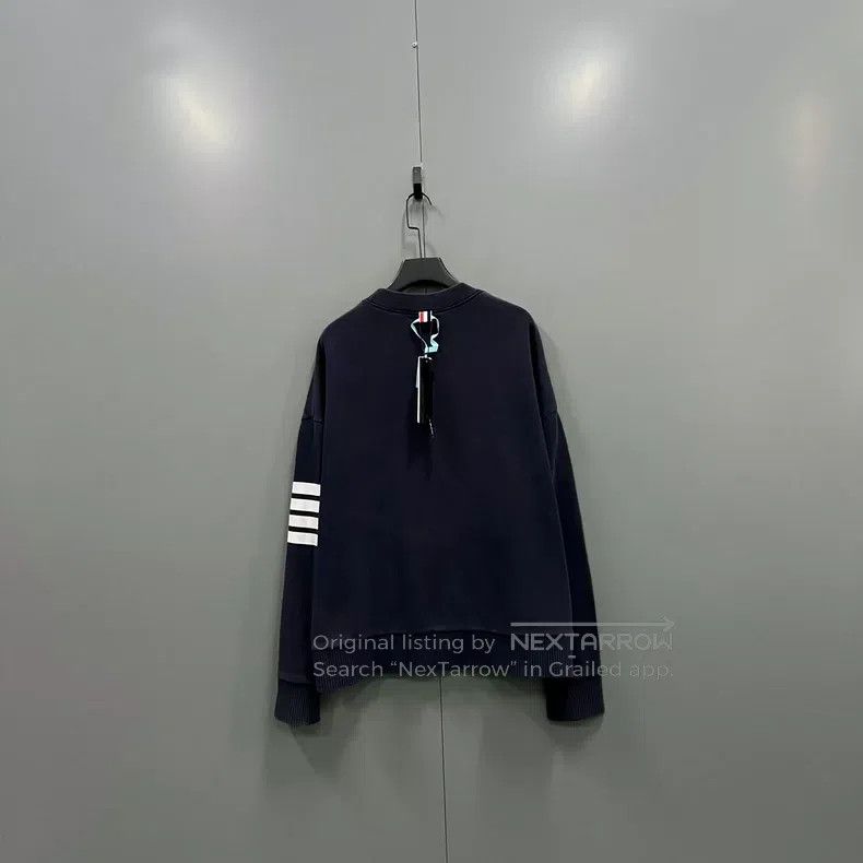 Thom Browne Thom Browne Classic navy blue striped hoodie Size US L / EU 52-54 / 3 - 7 Thumbnail