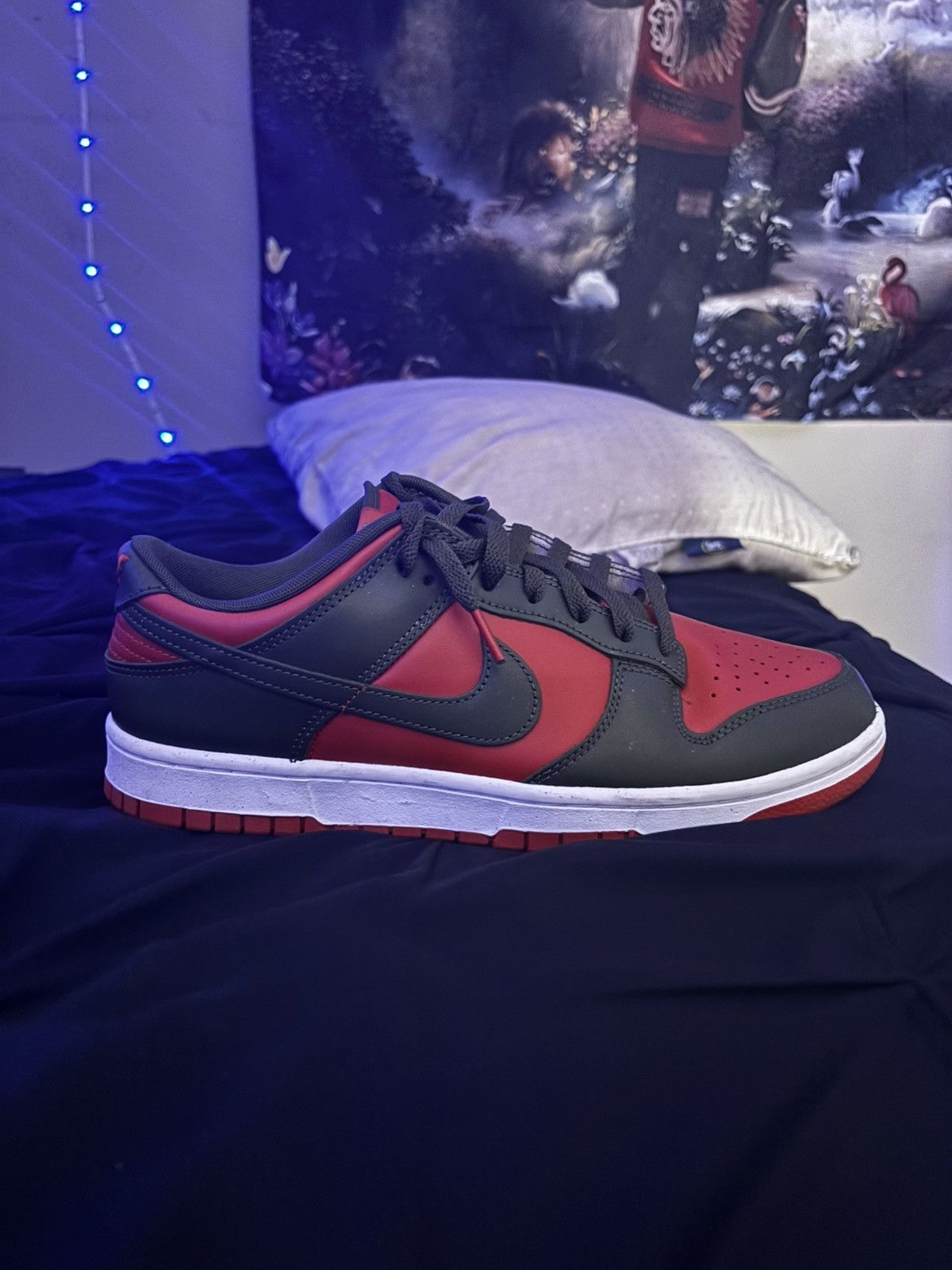 Jordan Brand Nike Dunk Low Mystic Red Cargo Khaki Size US 10.5 / EU 43-44 - 3 Thumbnail