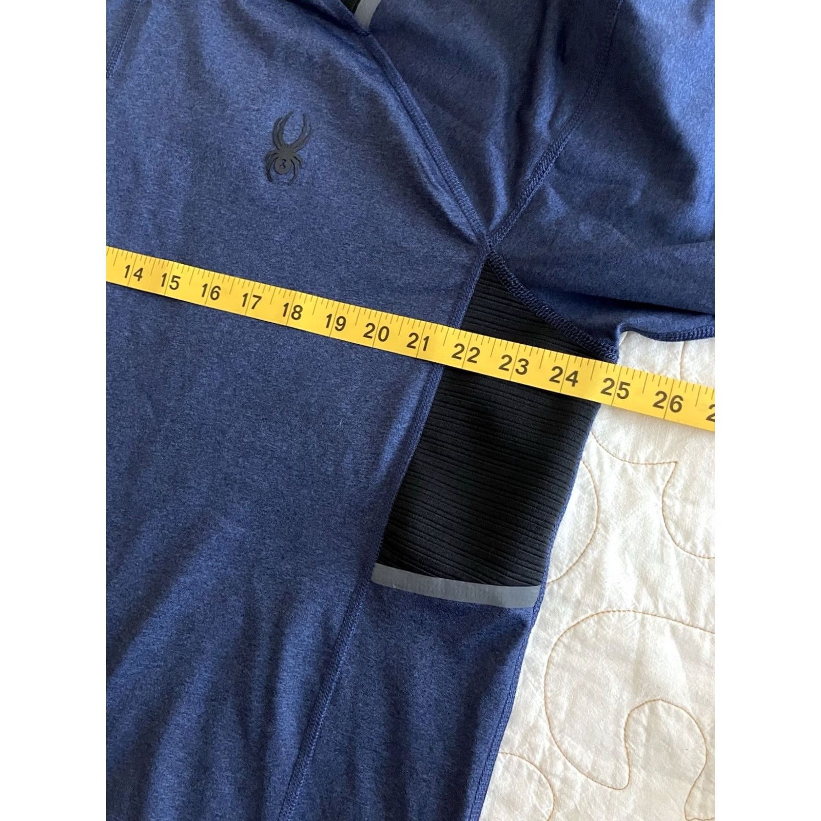 Spyder Spyder Active XL Blue Reflective Long Sleeve Shirt Stretch Quick Dry Pro Web Mens Athletic Pullover Crew Neck Casual Shirt Size US XL / EU 56 / 4 - 4 Thumbnail