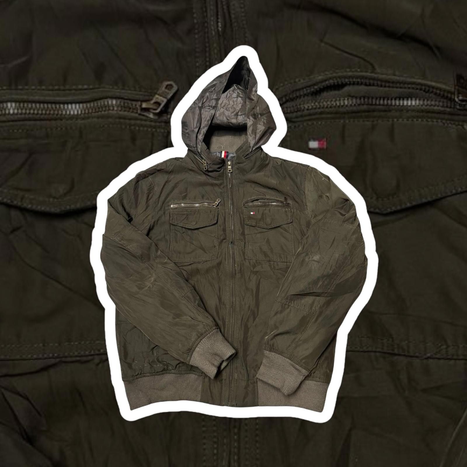 Tommy Hilfiger Stylish Tommy Hilfiger Hooded Jacket - Olive Green Size US M / EU 48-50 / 2 - 1 Thumbnail