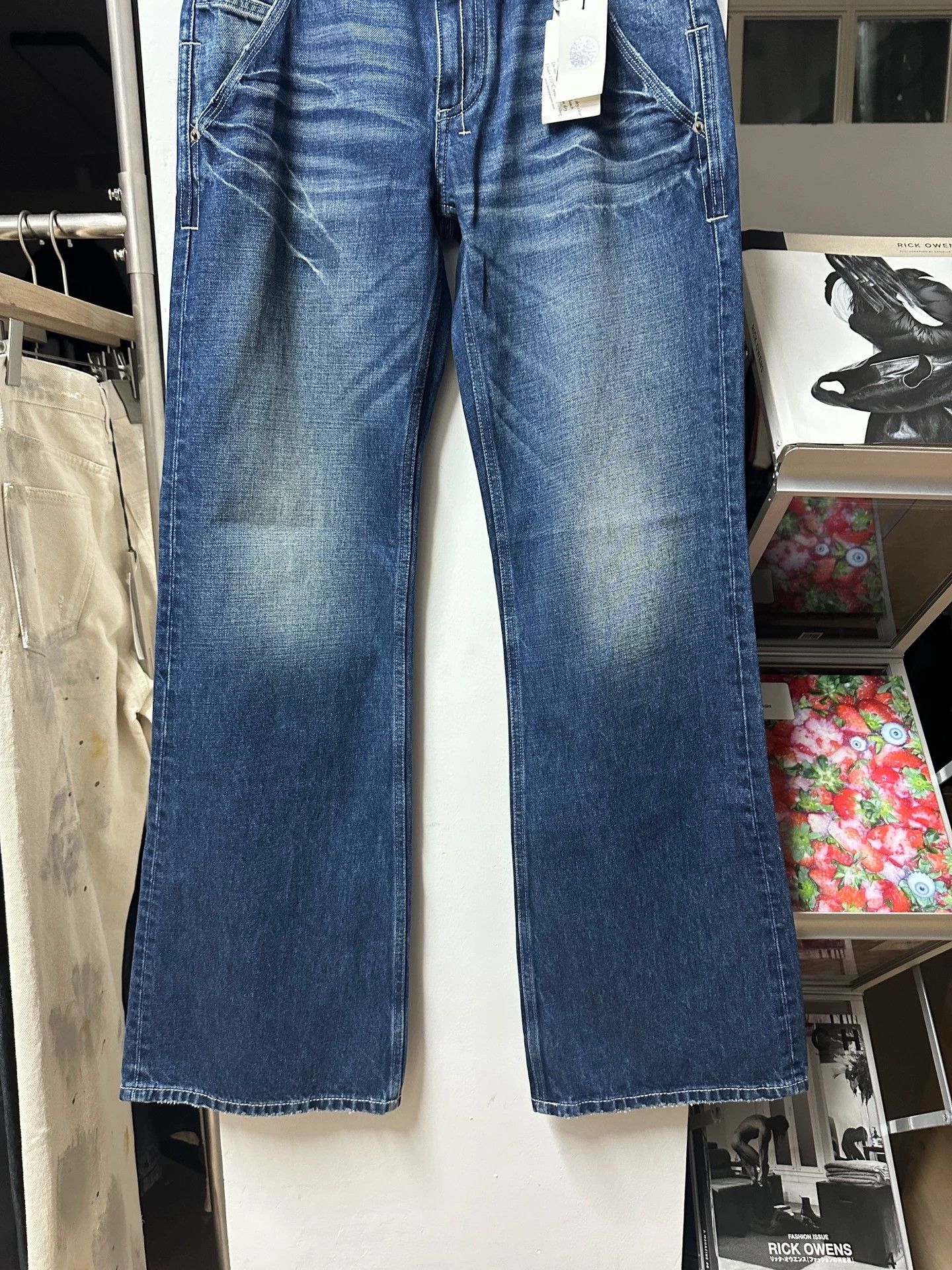 Fax Copy Express Fax Copy Express 000 Slim Flare Denim Raw Jean Size 28" / US 6 / IT 42 - 3 Thumbnail