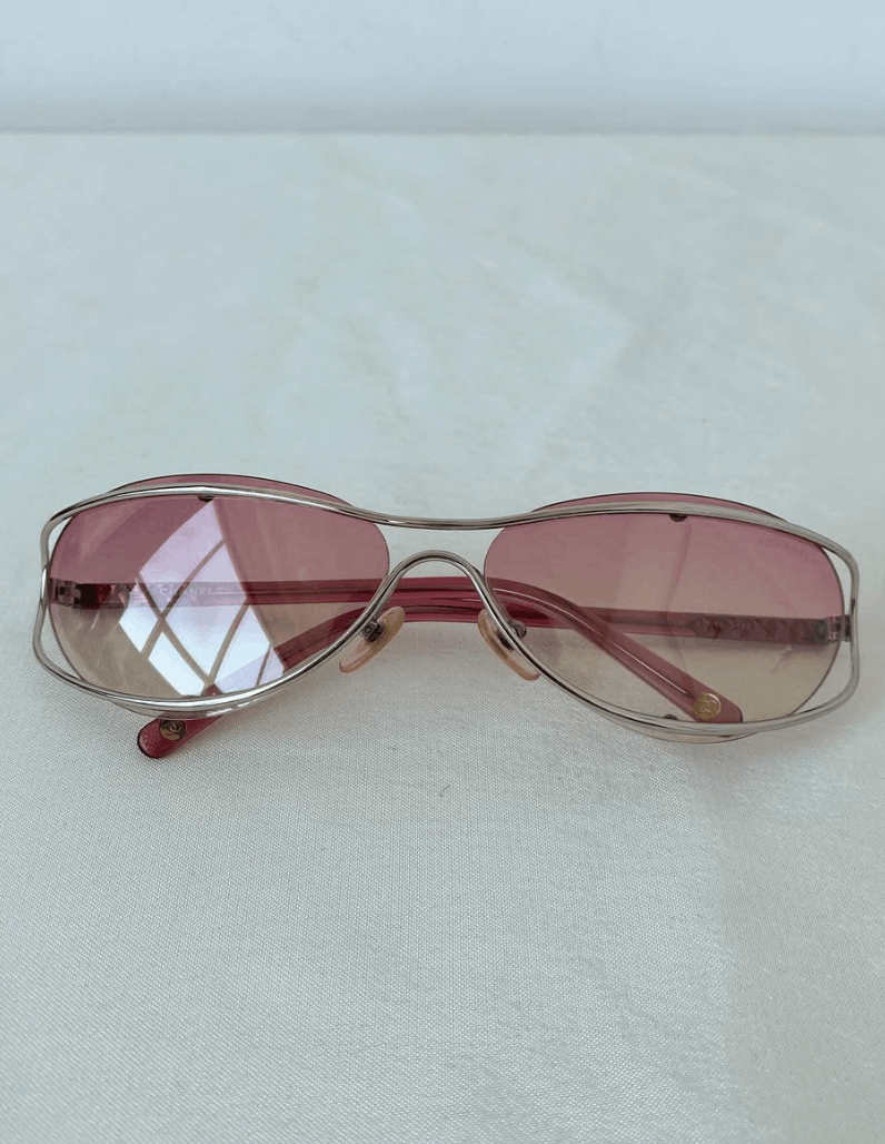 Chanel CHANEL Sunglasses 4020 Rimless Rhinestone 4017 Shields Size ONE SIZE - 5 Thumbnail