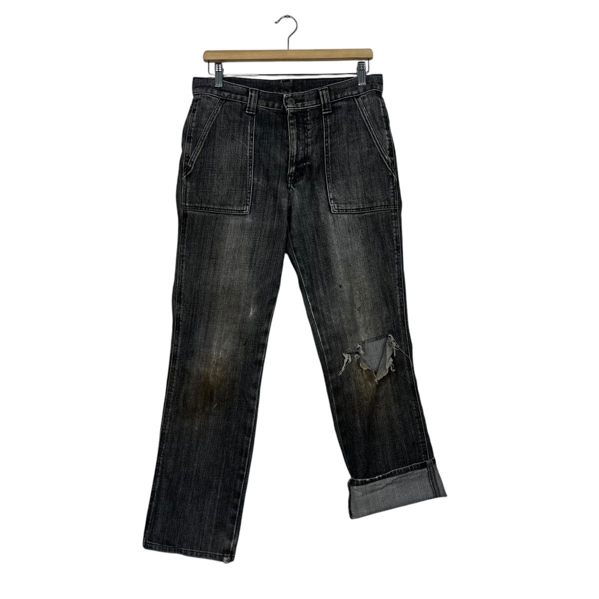 14th Addiction Vintage Right-on Distressed Denim Jeans Size US 32 / EU 48 - 11 Thumbnail