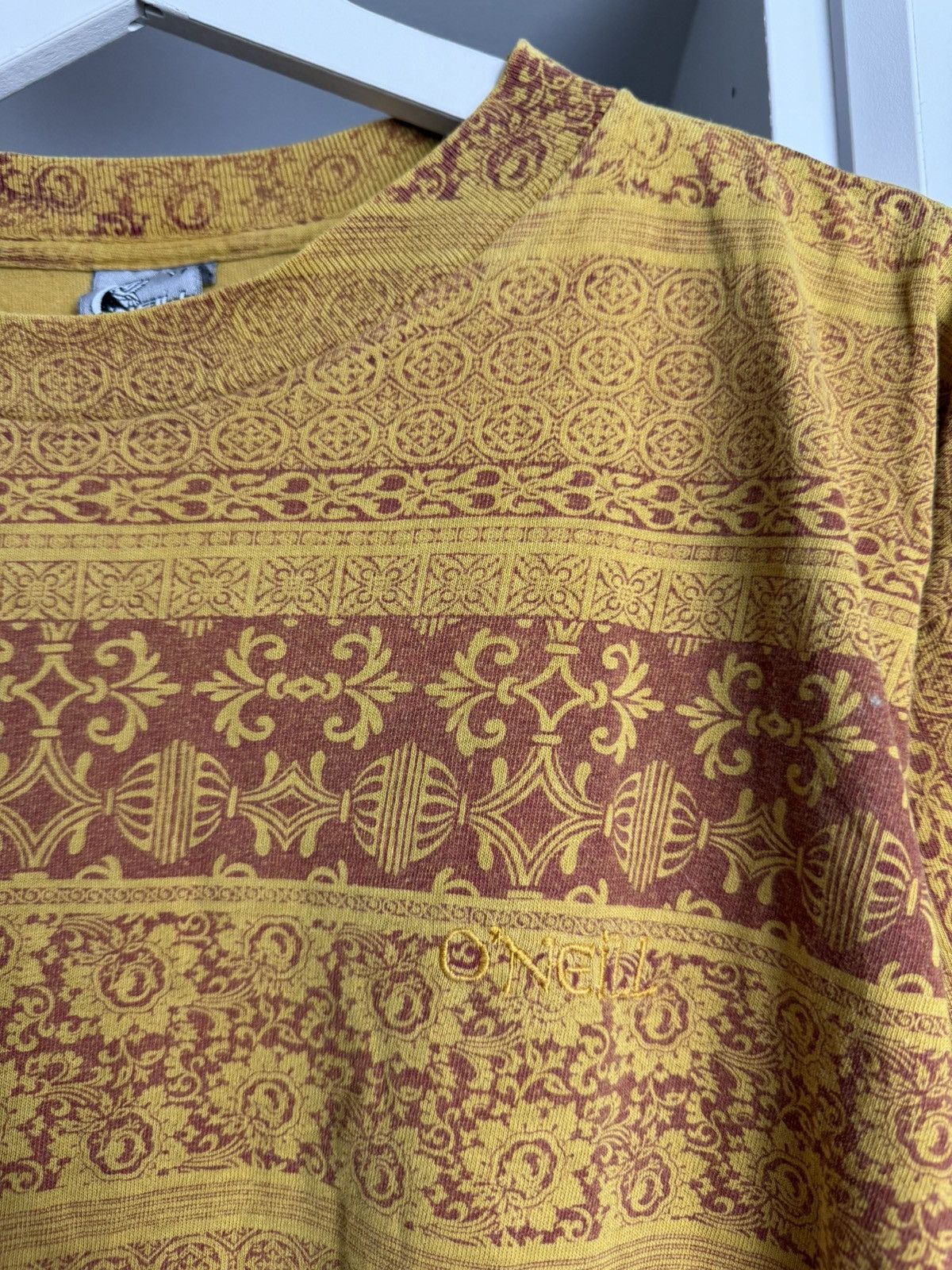 O'Neill × Vintage Vintage 90s O’neill all over print baggy skate surf t-shirt Size US L / EU 52-54 / 3 - 4 Thumbnail
