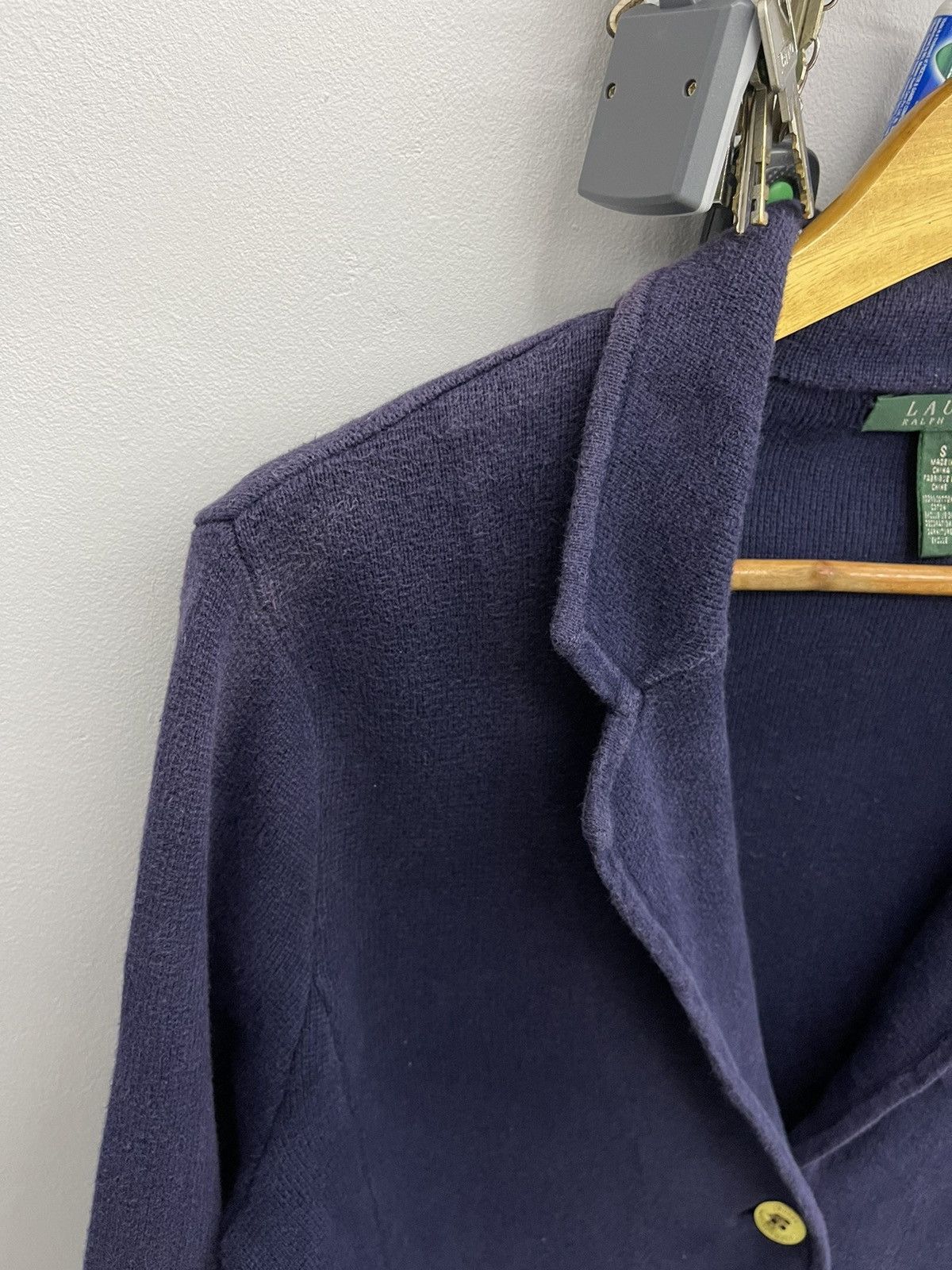 Polo Ralph Lauren Ralph Lauren Navy Knit Crest Blazer - Gold Bullion Patch Size S / US 4 / IT 40 - 5 Thumbnail