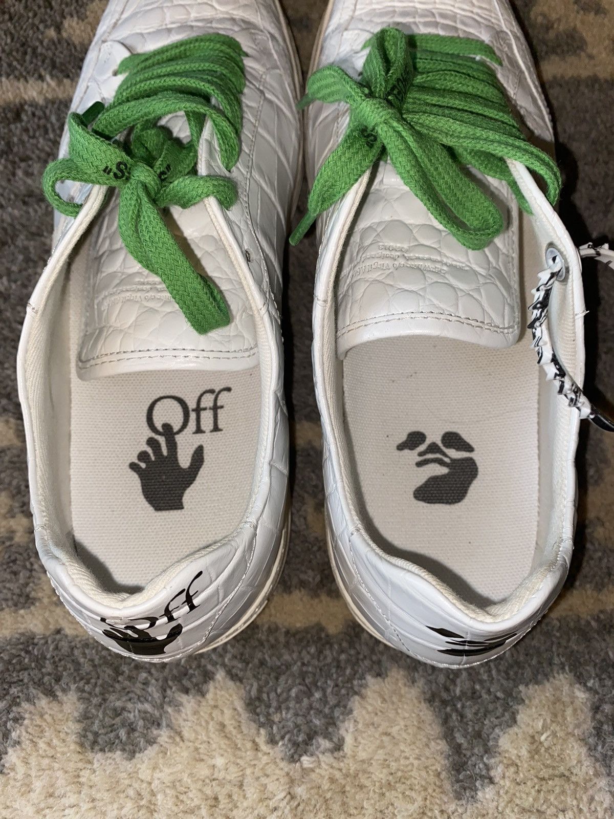 Off-White Off White Crocodile Embossed Sneakers Size US 8 / EU 41 - 4 Thumbnail