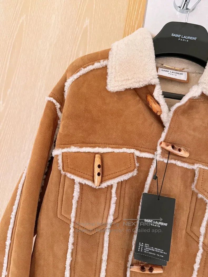 Saint Laurent Paris Saint Laurent Brown Shearling Jacket- Size US M / EU 48-50 / 2 - 3 Thumbnail