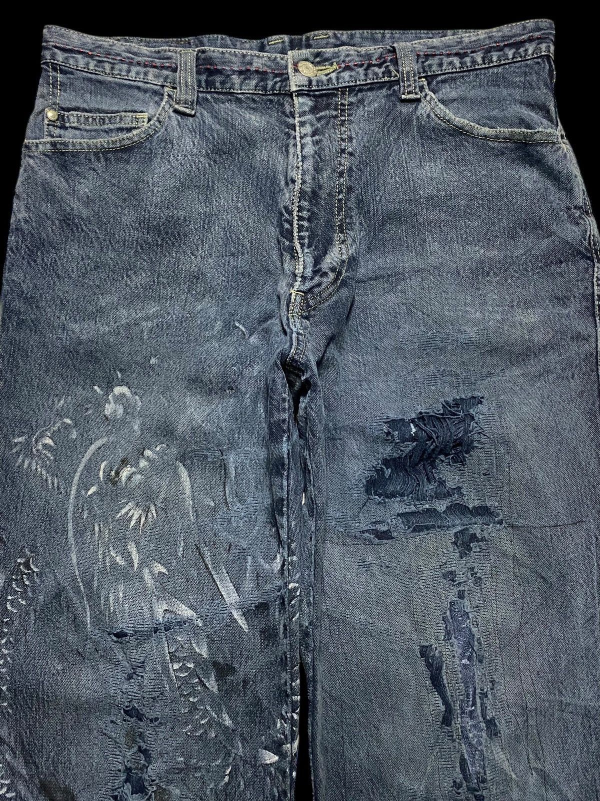 Japanese Brand Vintage Japanese Brands Santafe Dragon Distressed Jeans Size US 32 / EU 48 - 3 Thumbnail