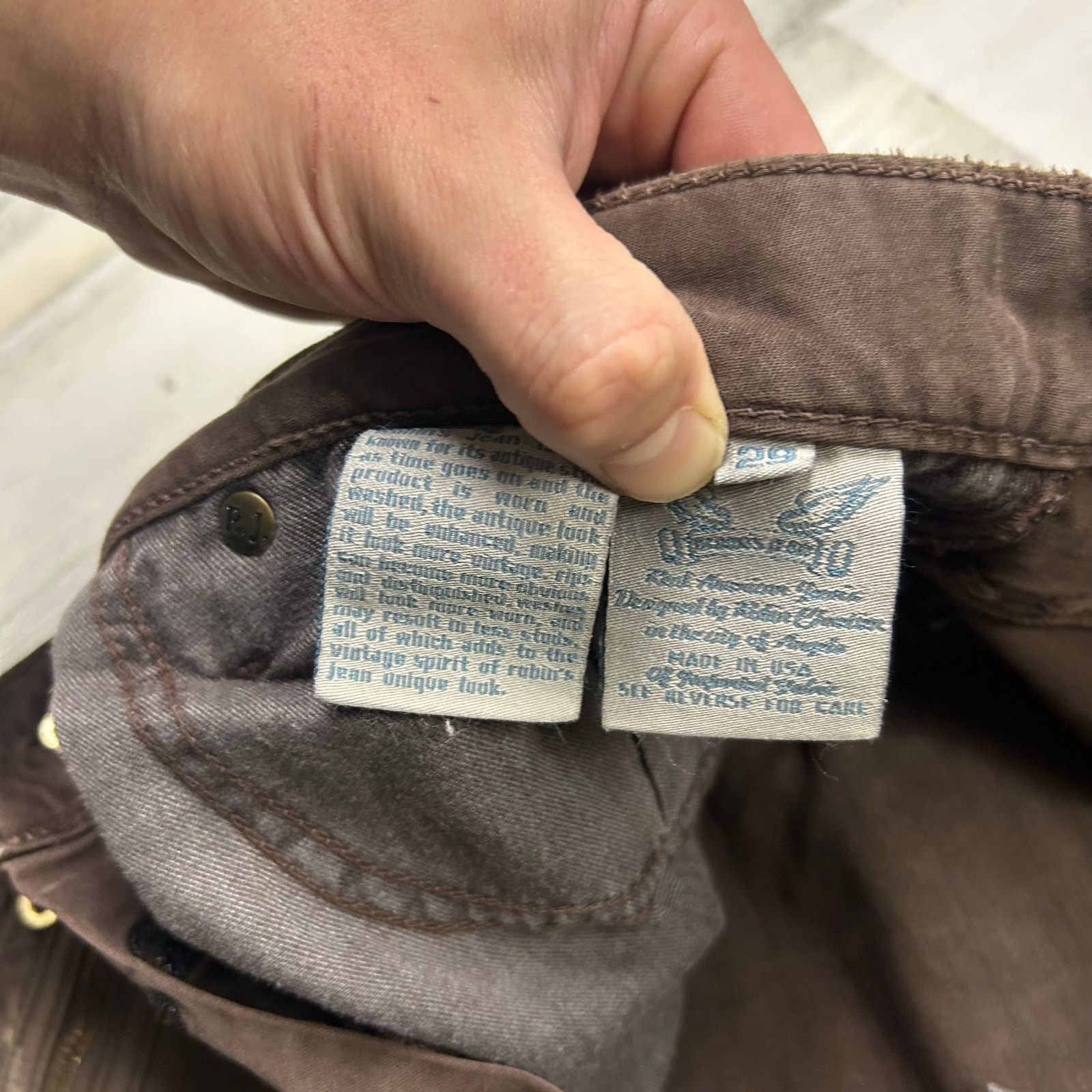 Robins Jeans ROBIN'S JEAN Men's Brown Straight Leg 'The Show' Cargo Pants Size US 29 - 5 Thumbnail