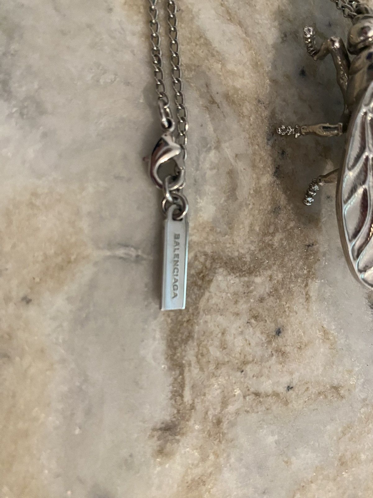 Balenciaga Balenciaga Bug Silver Tone Necklace Size ONE SIZE - 5 Thumbnail