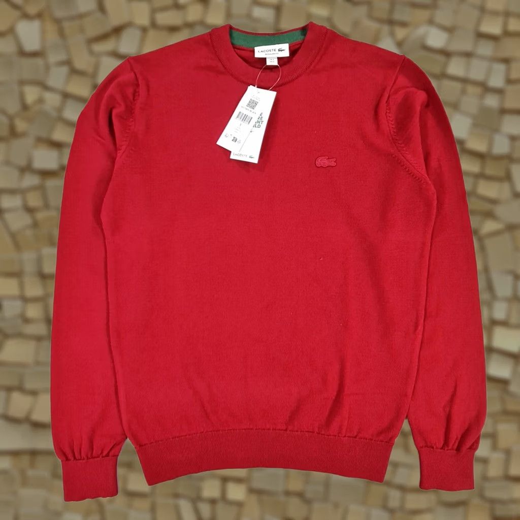 Lacoste Lacoste Jumper Knit Wool 100% Regular Fit Crew Neck Long Sleeve 小? Size US S / EU 44-46 / 1 - 1 Thumbnail