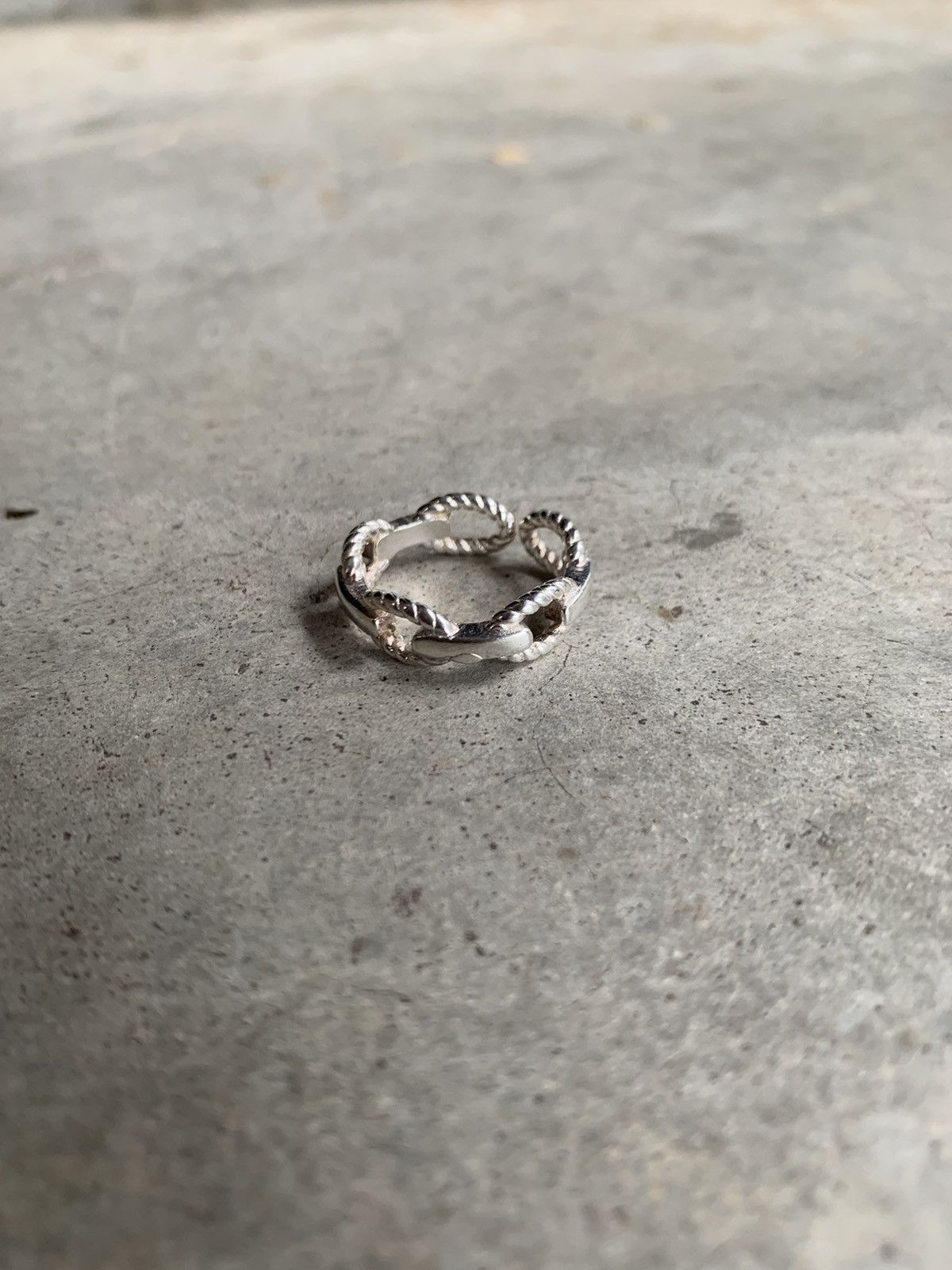 image of 925 Silver 925 Sterling Silver Open Rings Gold Plated Size 5.5 @ 11, Men's