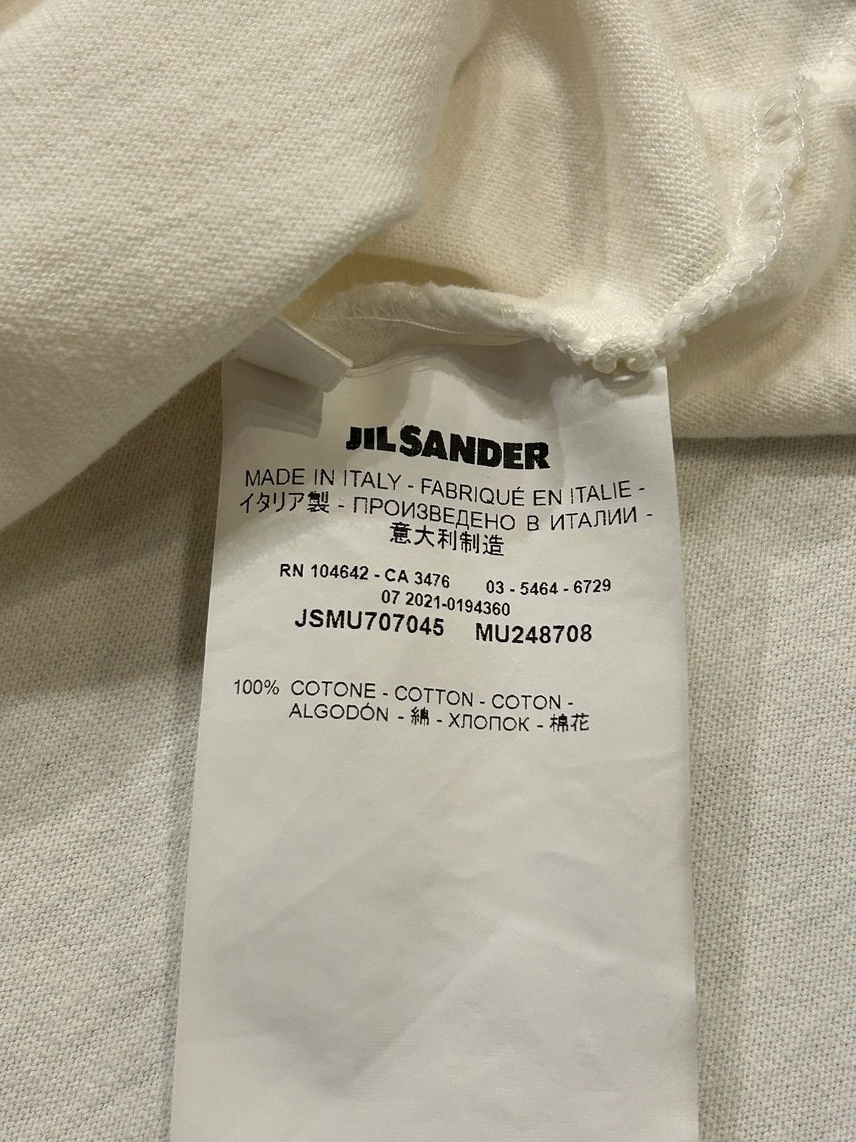 Jil Sander Jill Sander Logo Tee Size US S / EU 44-46 / 1 - 4 Thumbnail