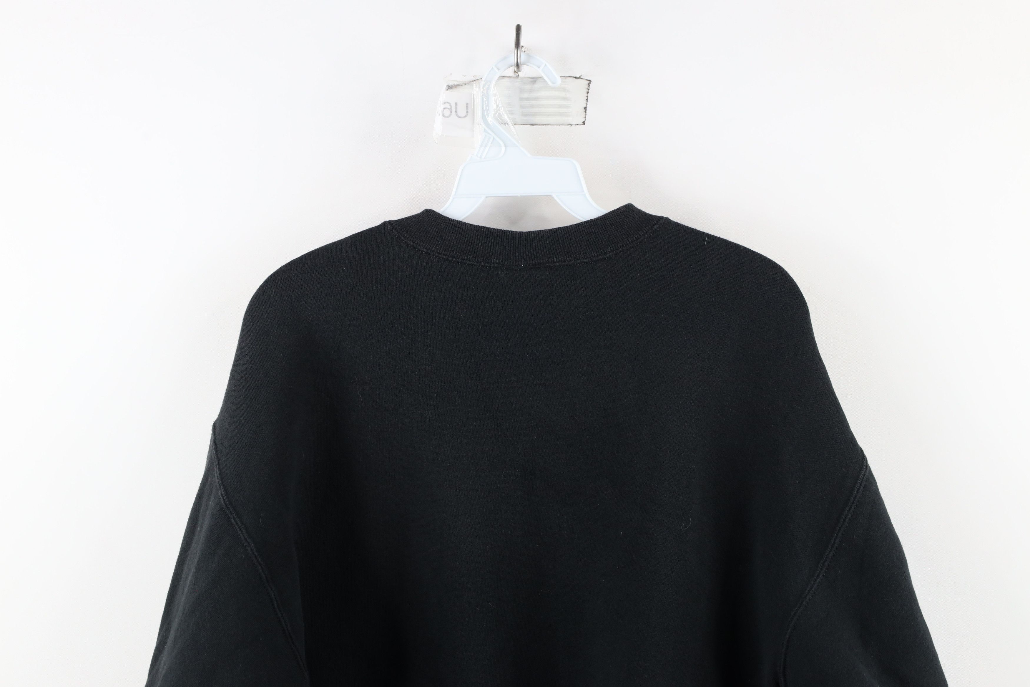 Vintage Vintage 90s Streetwear Blank Crewneck Sweatshirt Black USA Size M / US 6-8 / IT 42-44 - 7 Thumbnail