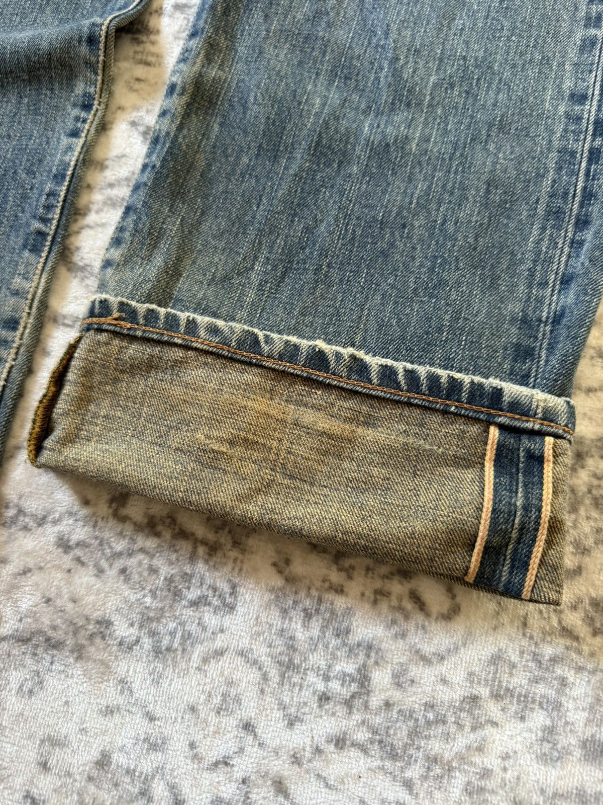 Kapital Vintage Edwin 505 Earthy Mud Wash Selvedge Loose Jeans Size US 32 / EU 48 - 5 Thumbnail