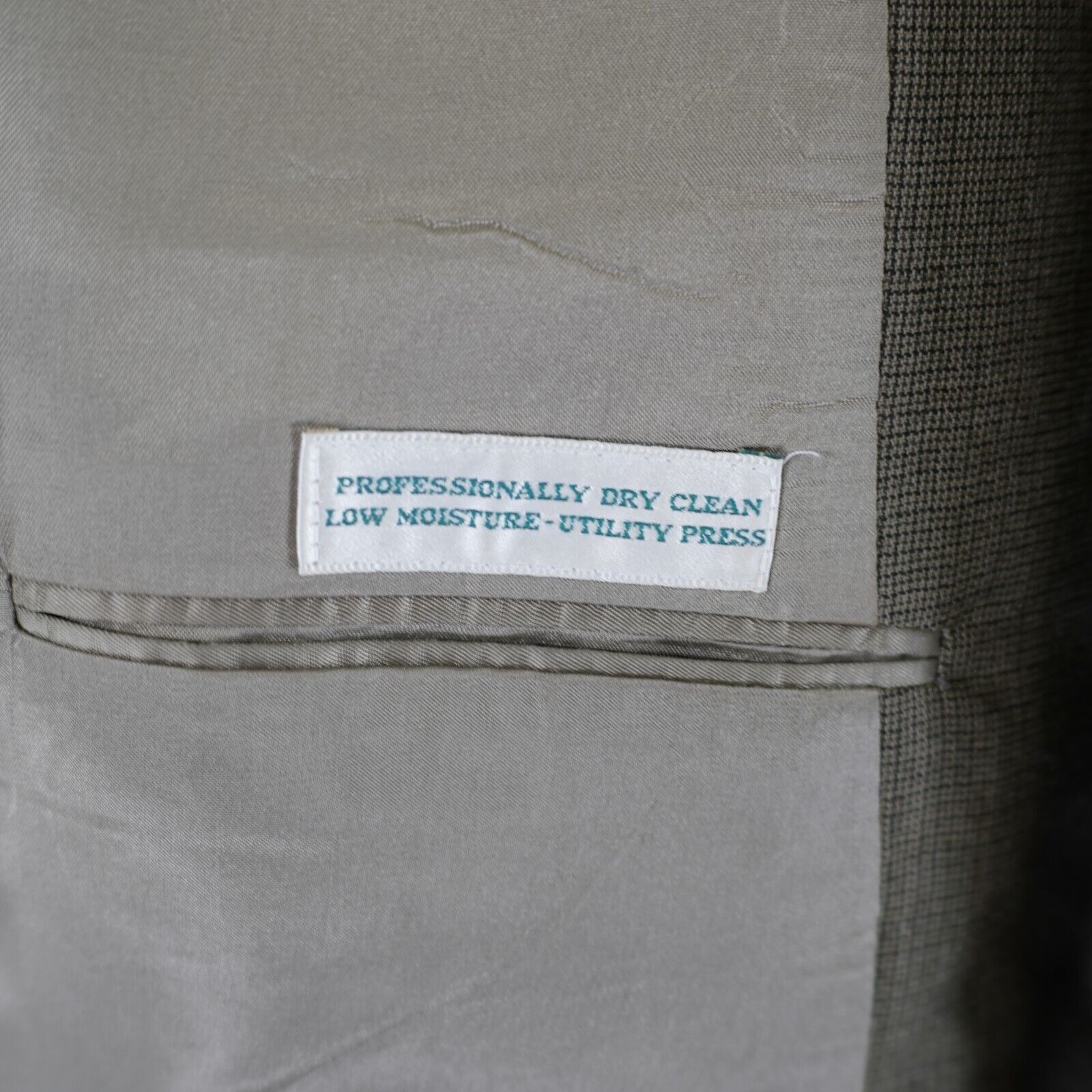 Austin Reed Austin Reed Thick Wool Green Beige Check Sport Coat 46R 3 Bu Size 46R - 9 Thumbnail