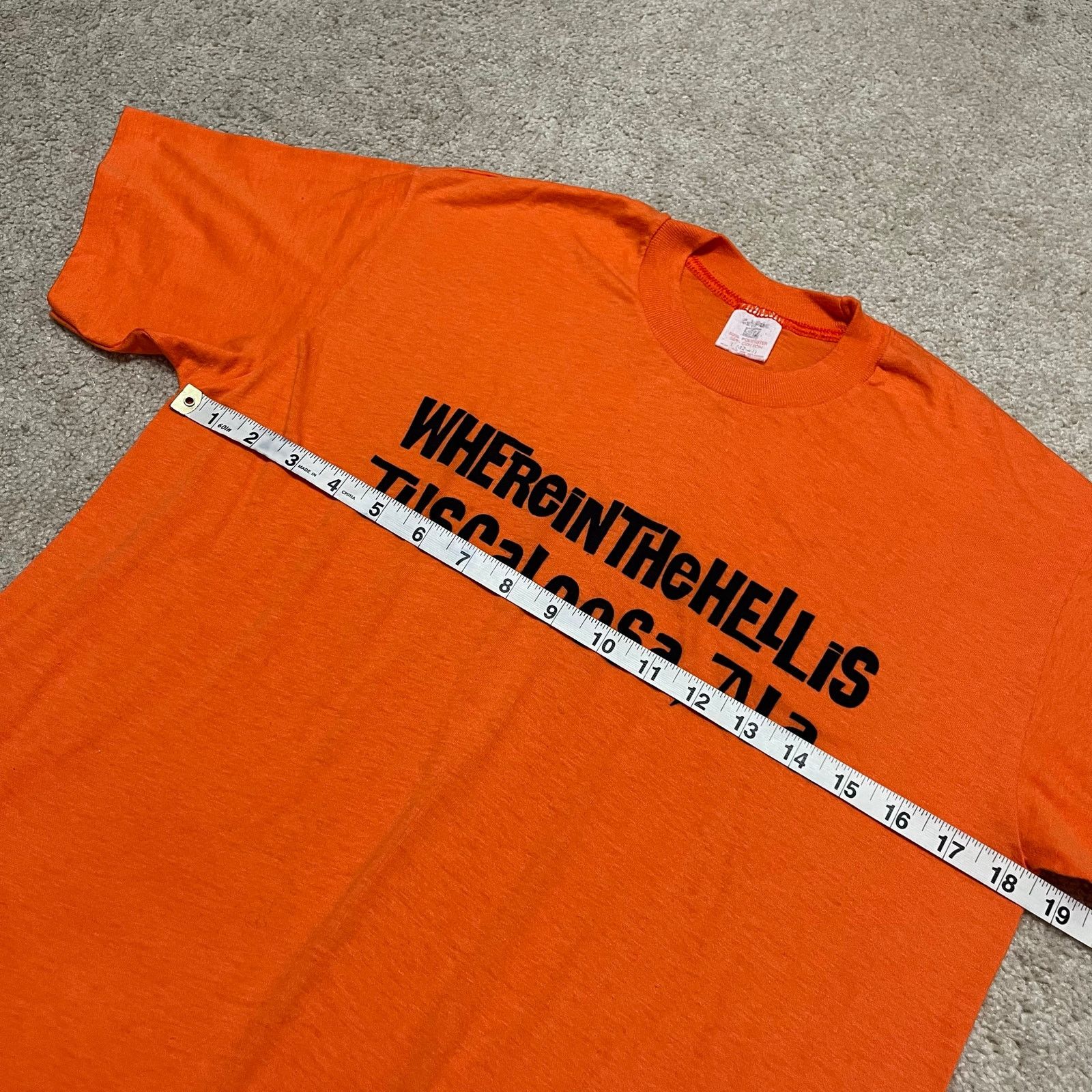 Other Vintage “Where the Hell is Tuscaloosa Alabama” Orange Tee Lg Size US L / EU 52-54 / 3 - 6 Thumbnail