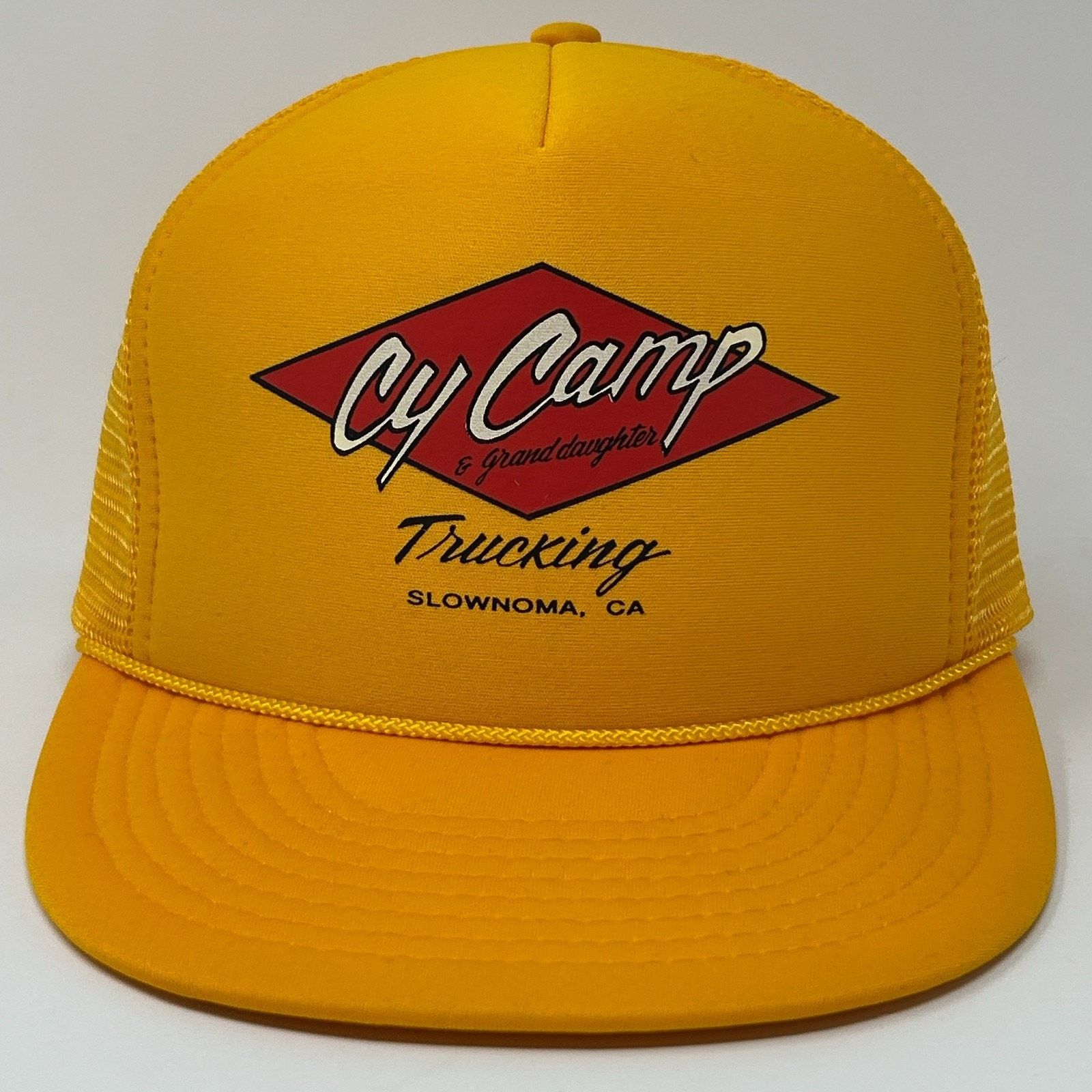 Vintage Vintage 90s Cy Camp Trucking Trucker Hat Baseball Cap Yellow Size ONE SIZE - 1 Thumbnail