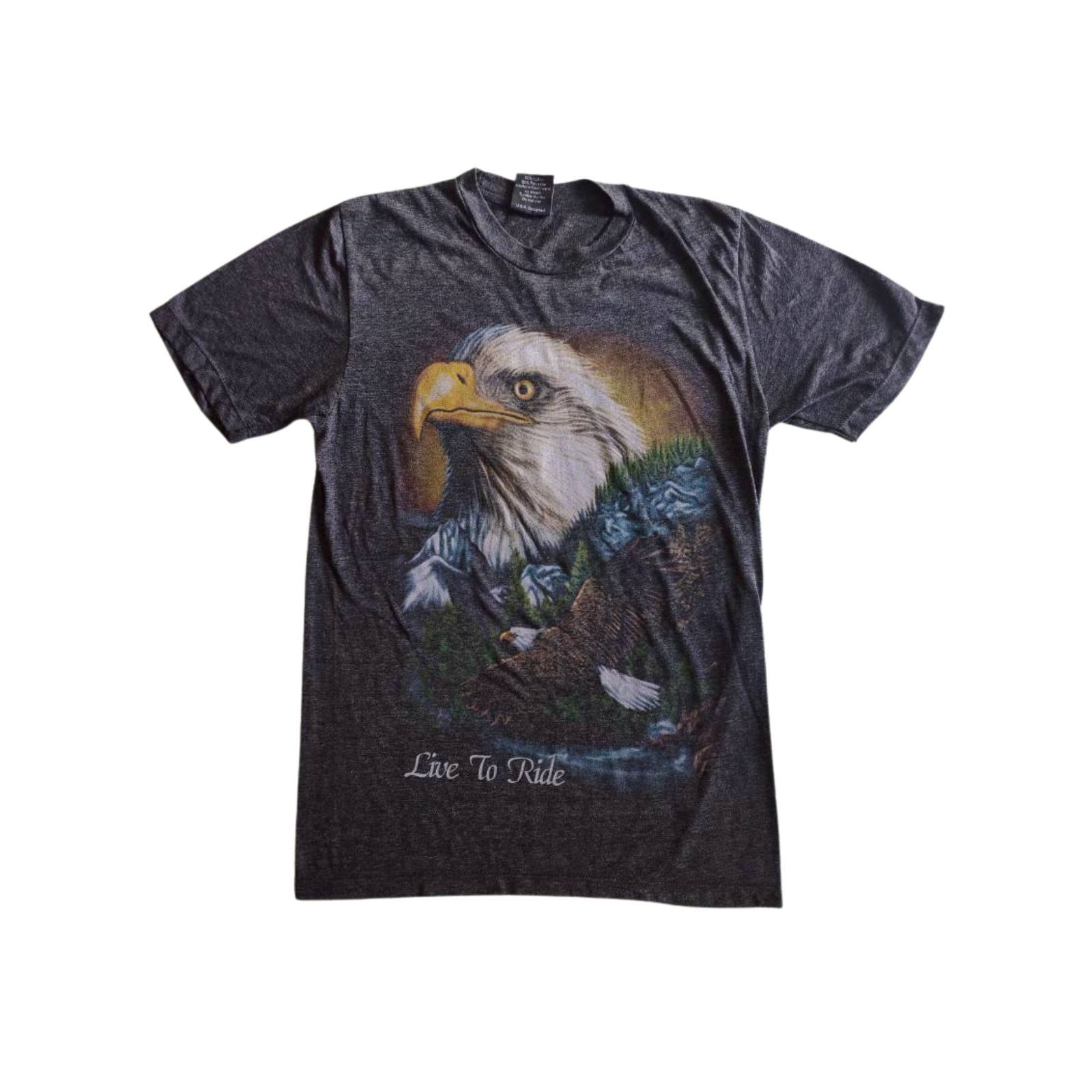 Other 00s 3d emblem pattern retro shirt live to ride eagle 16/25.7 Size US XS / EU 42 / 0 - 1 Thumbnail