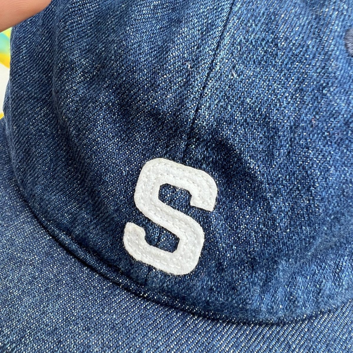 Beams Plus × Japanese Brand × Vintage VTG BEAMS S 6 PANEL DENIM SELVEDGE CAP Size ONE SIZE - 3 Thumbnail