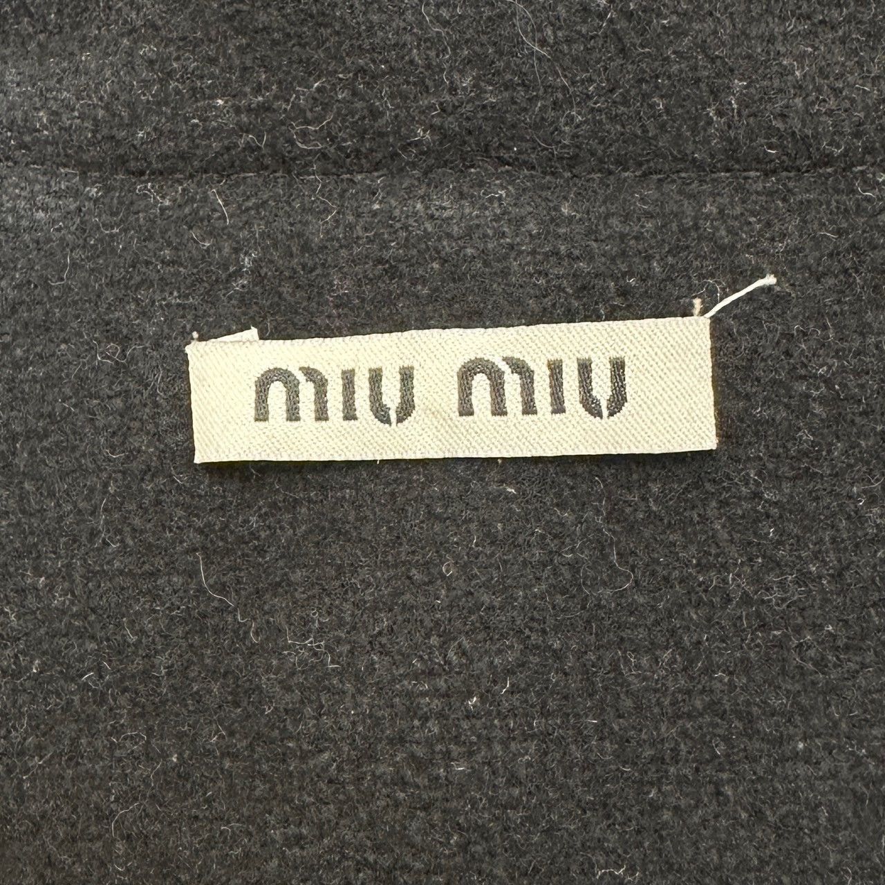 Miu Miu Miu Miu black wool round-neck short-sleeve coat Size S / US 4 / IT 40 - 6 Thumbnail