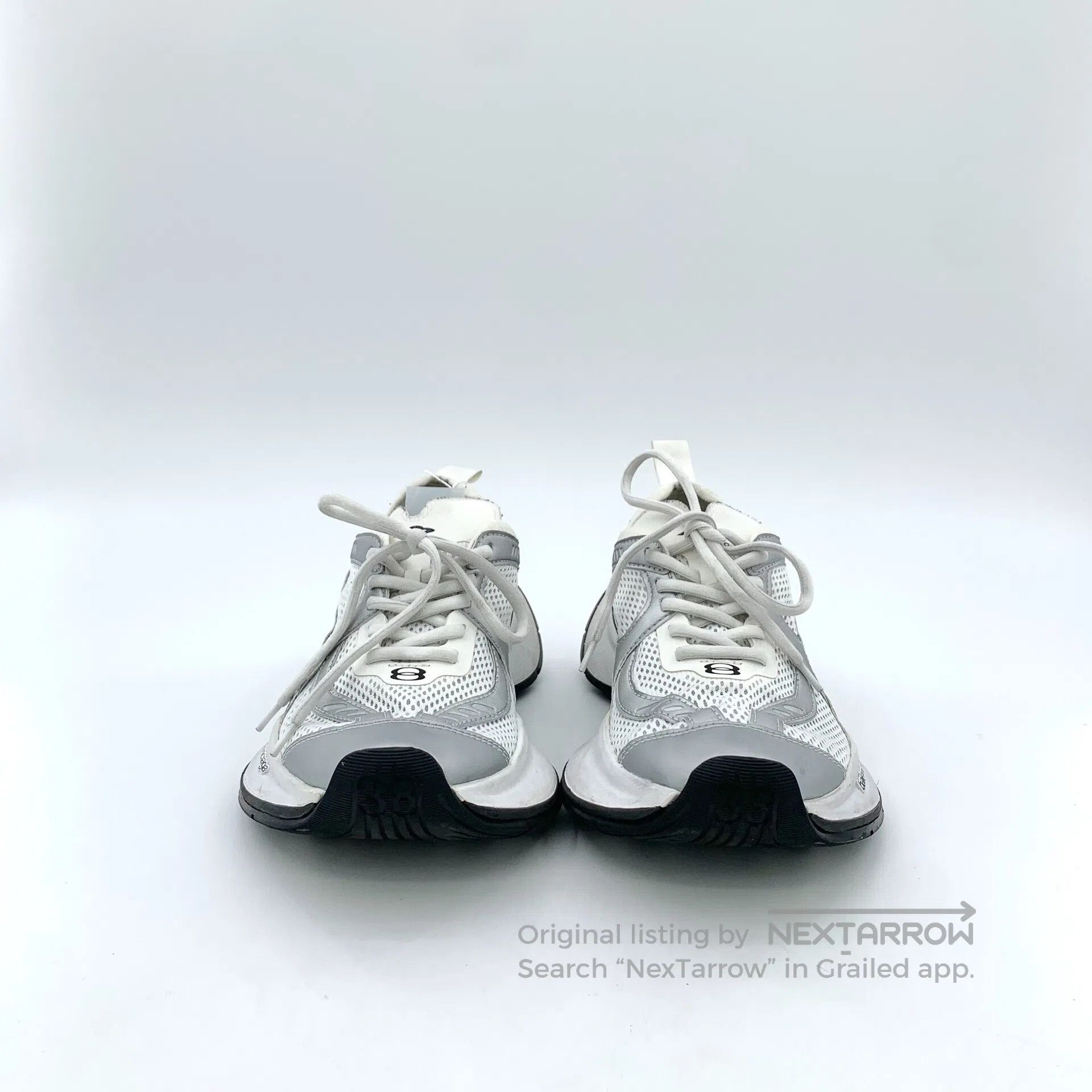 Balenciaga Balenciaga Silver Mesh Breathable Lace-Up Casual Flat Dad Size US 7.5 / IT 37.5 - 3 Thumbnail