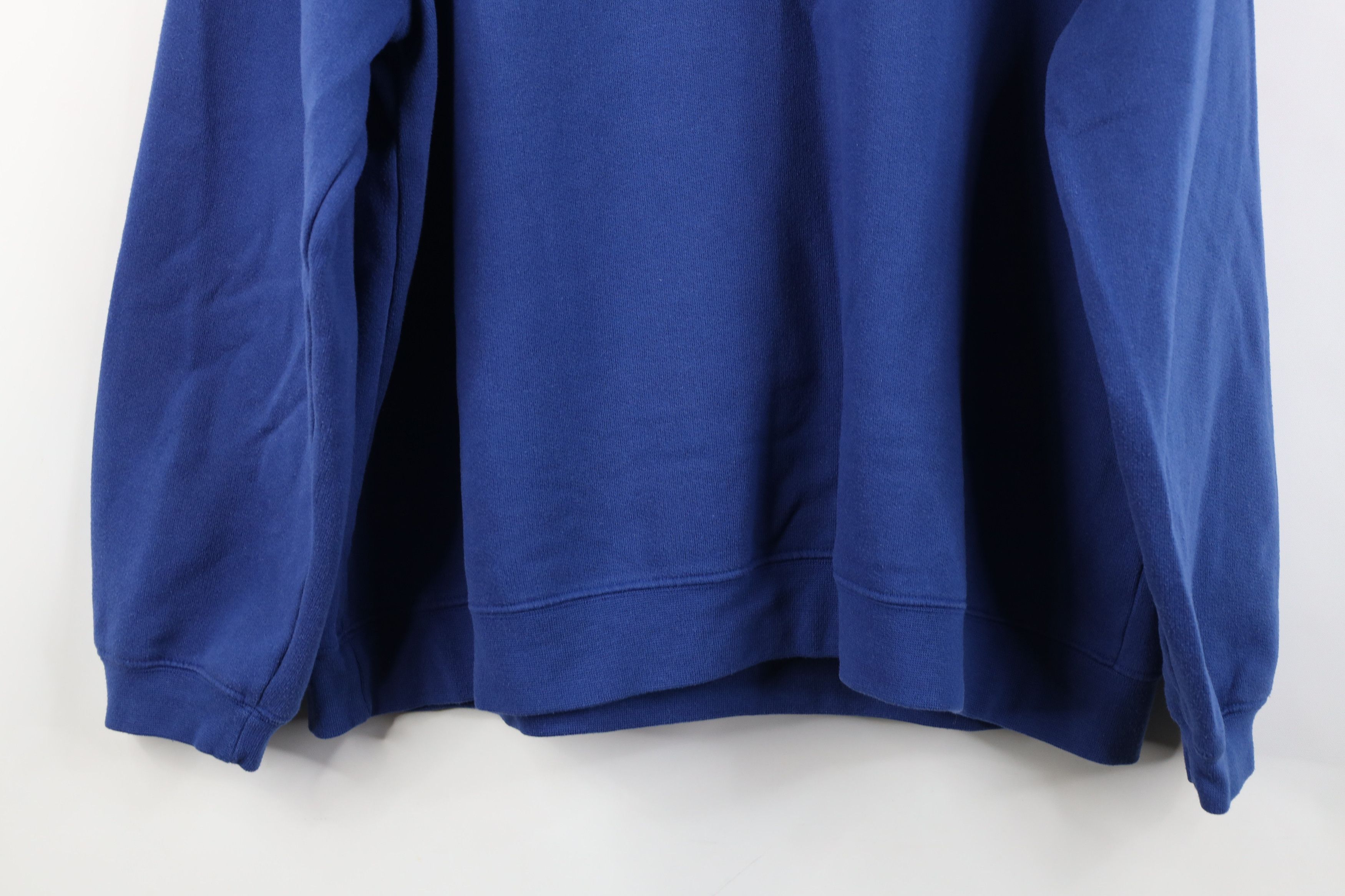 Vintage Vintage 90s Streetwear Boxy Crewneck Sweatshirt Royal Blue Size XXL / US 16-18 / IT 52-54 - 11 Thumbnail