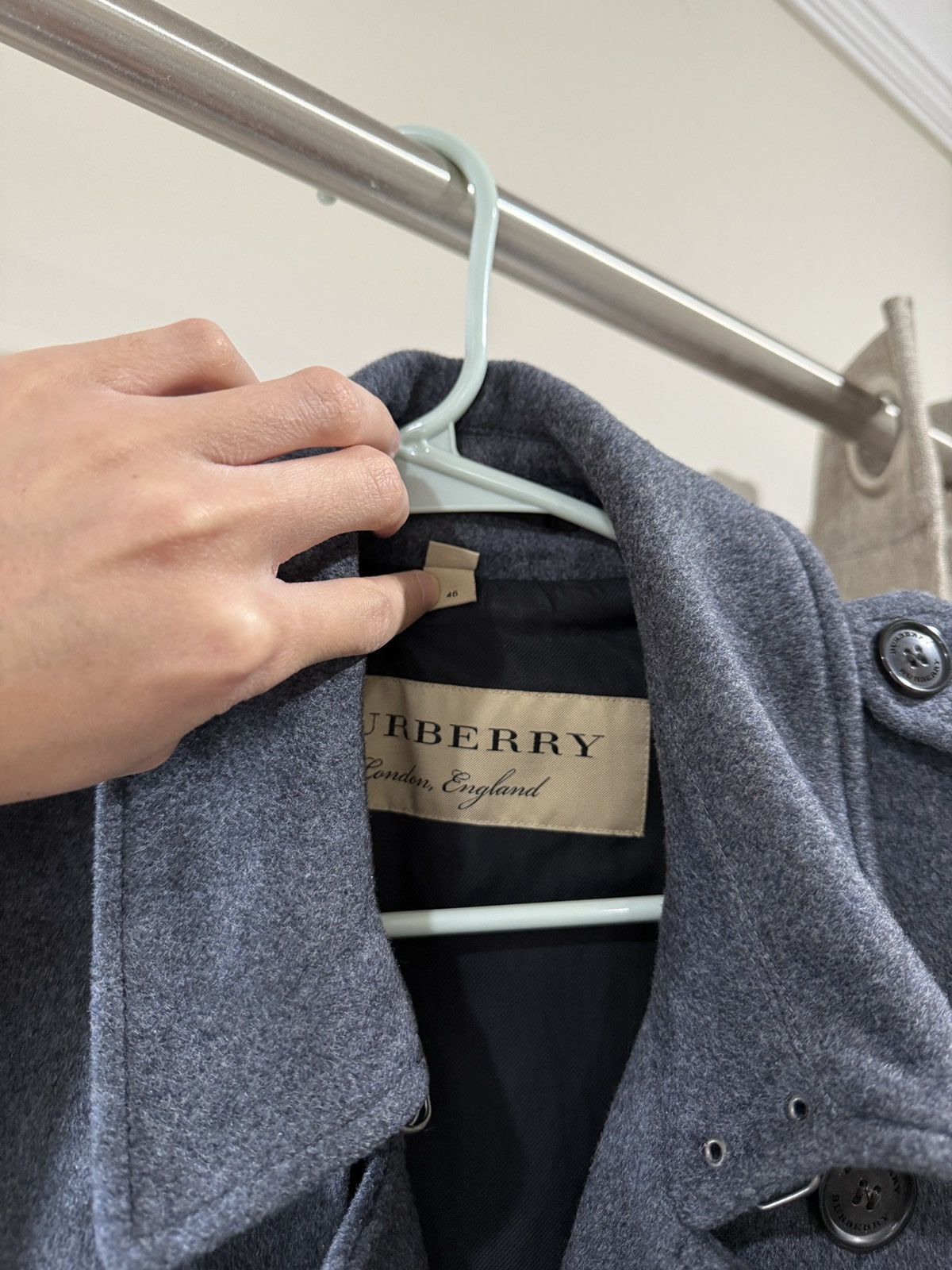 Burberry Burberry Wool Cashmere Grey Coat Size US S / EU 44-46 / 1 - 3 Thumbnail