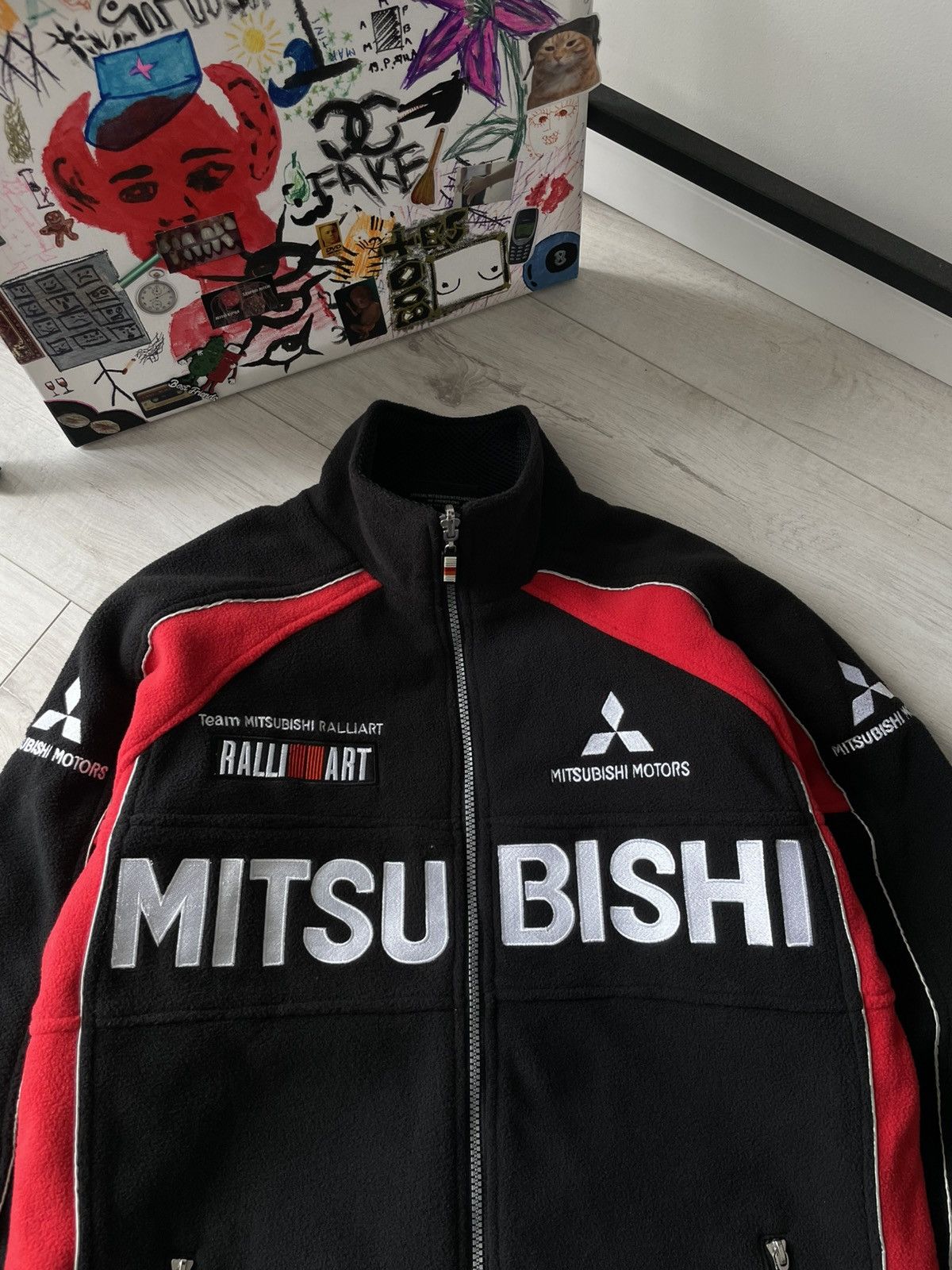 Vintage Vintage 00's Mitsubishi Ralli Art Racing Fleece Jacket Size US S / EU 44-46 / 1 - 3 Thumbnail