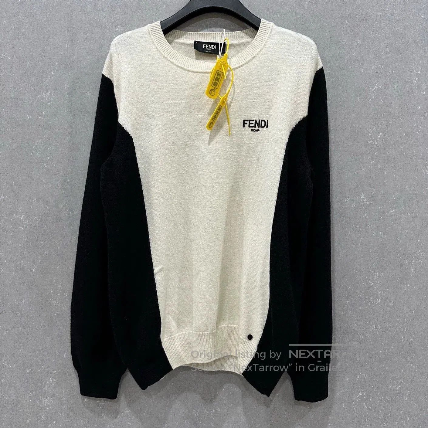 Fendi Fendi Colorblock Crewneck Sweater. Size US XL / EU 56 / 4 - 1 Thumbnail