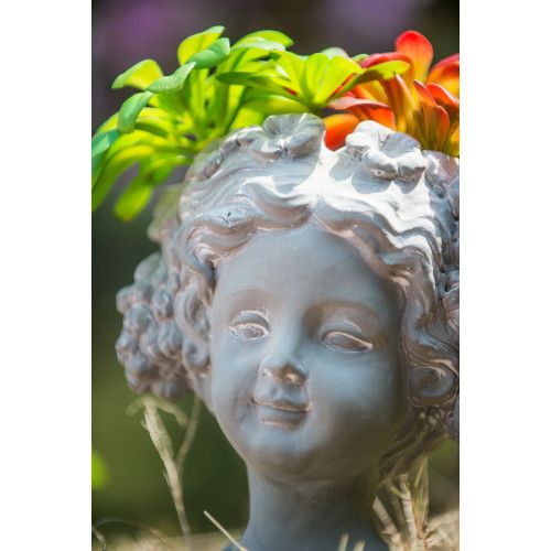 Designer × Homemade Cement Bust Wall Planter - Indoor Outdoor Home Garden Decor, Size US L / EU 52-54 / 3 - 7 Thumbnail