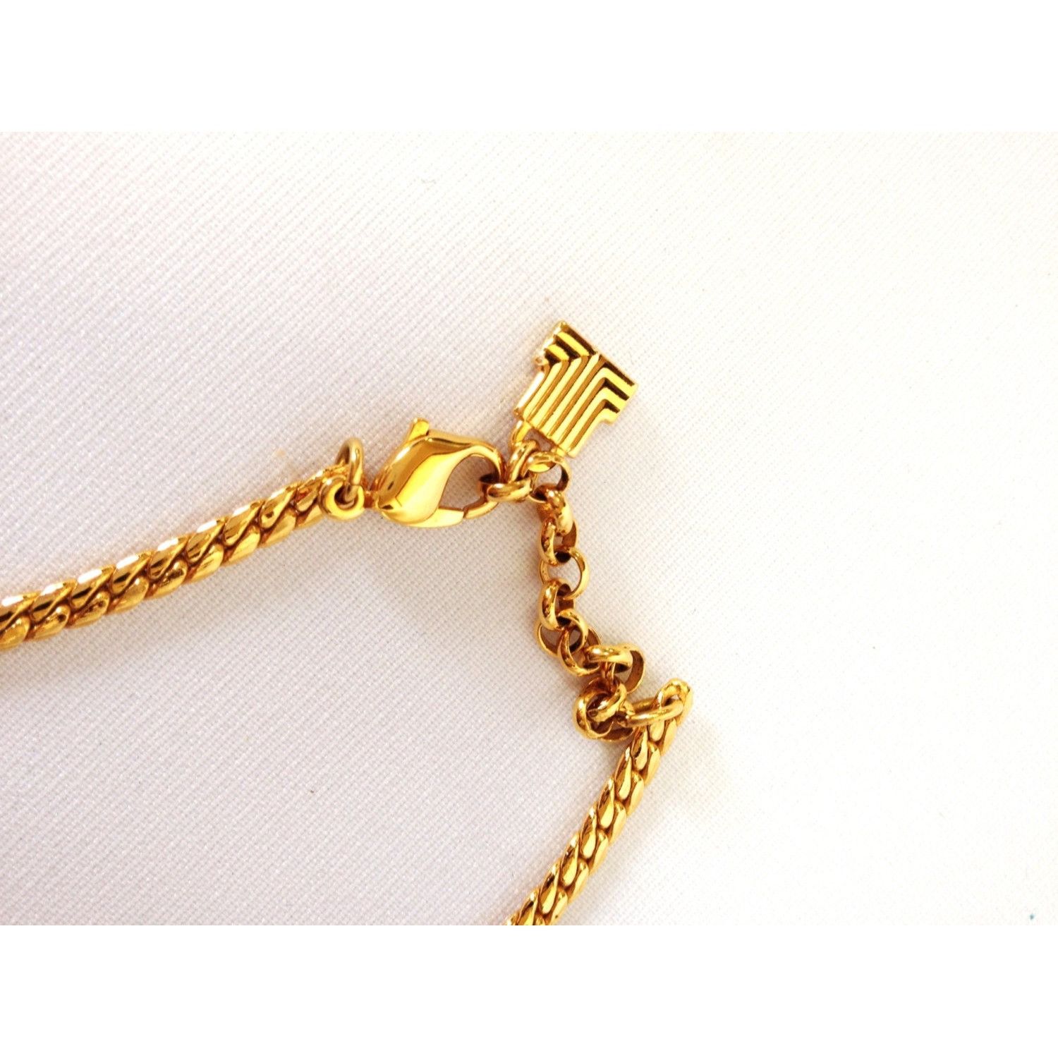 Lanvin MINT. Vintage LANVIN golden chain necklace with golden leaf Size ONE SIZE - 4 Thumbnail