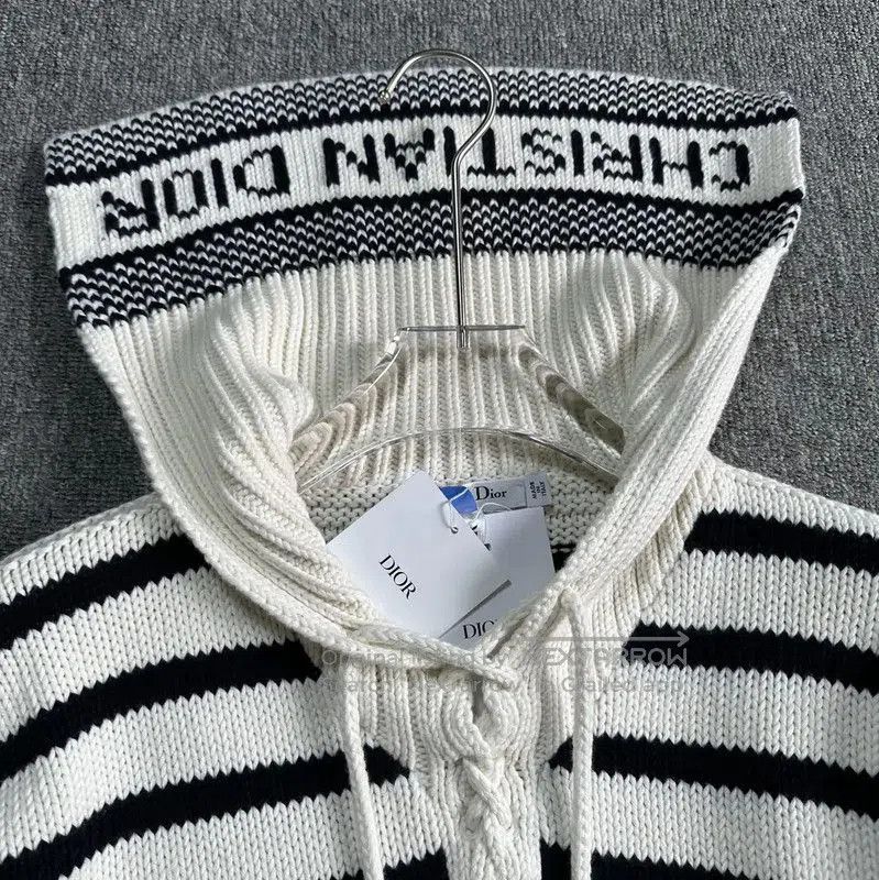 Dior Dior Striped Hoodie in Beige and Black . Size L / US 10 / IT 46 - 2 Thumbnail