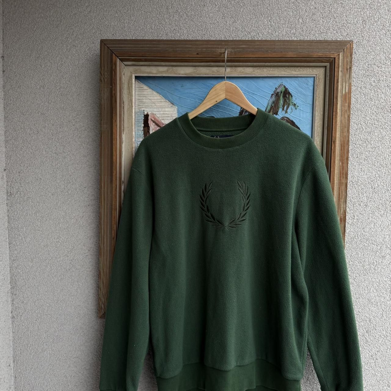 Fred Perry Fred Perry Fleece Sweatshirt Green Vintage Size US L / EU 52-54 / 3 - 2 Thumbnail