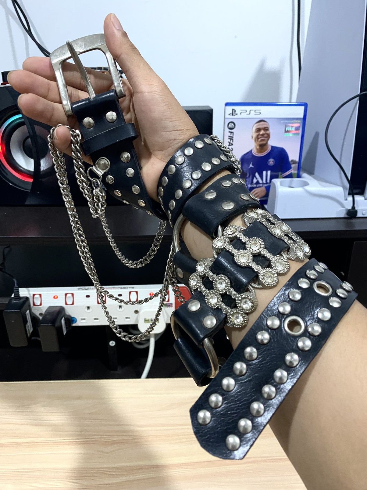 Japanese Brand 🔥SALE🔥Studded Gothic Bondage Belt inspired BB SIMON Size ONE SIZE - 2 Thumbnail