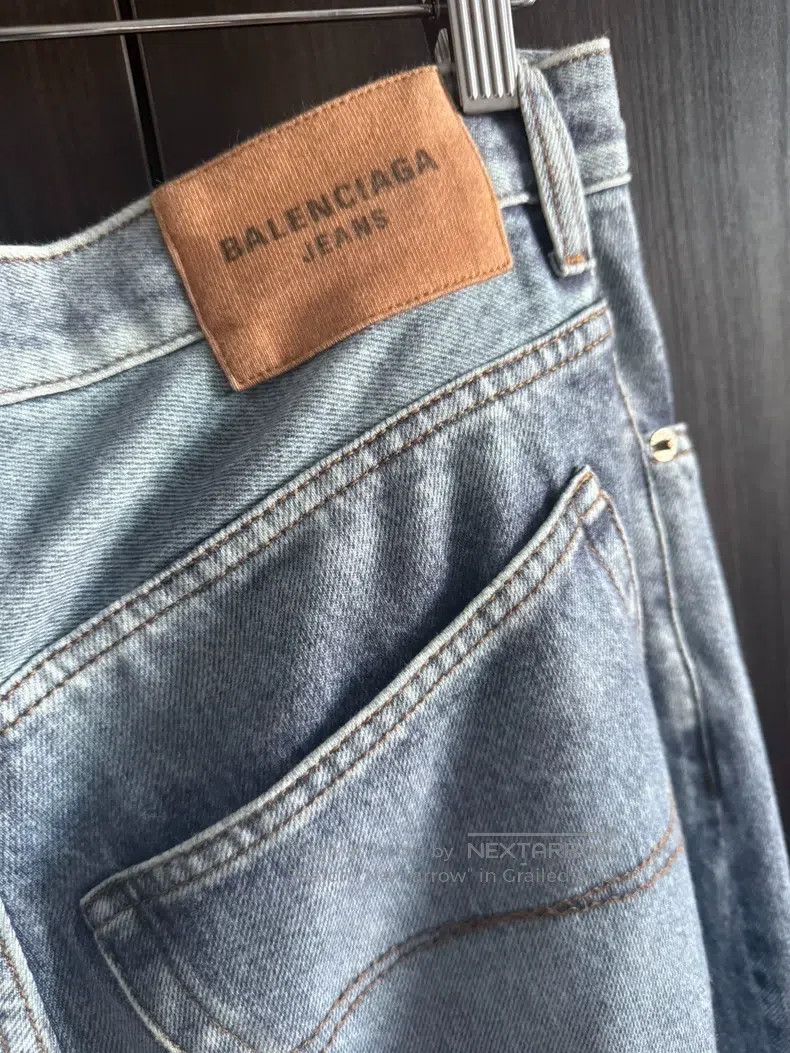 Balenciaga Balenciaga size S Printed Denim Pants, Size S Size US 27 - 3 Thumbnail