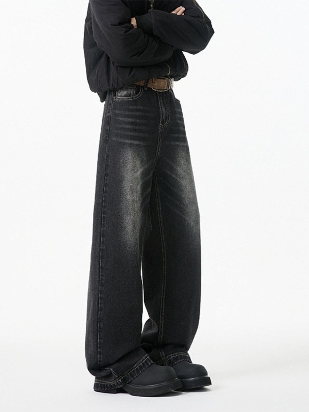 Japanese Brand American cleanfit men's straight loose wide-leg jeans Size US 32 / EU 48 - 4 Thumbnail