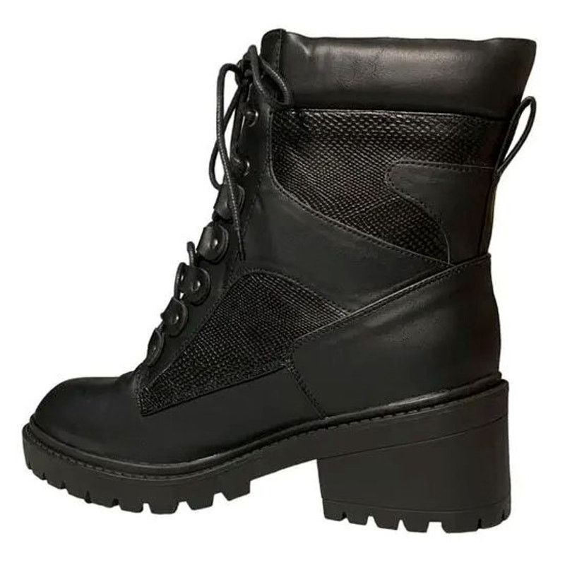 Other Women's 12 WIDE Ava Lug Sole Combat-Style Ankle Boot | NIB Size US 12 / IT 42 - 3 Thumbnail