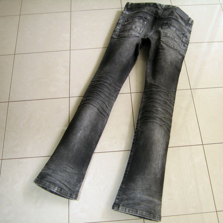 パンツ Tornado Mart waxed flare denim neonblack Hysteric Glamour × Japanese Brand × Tornado Mart Flare Jeans