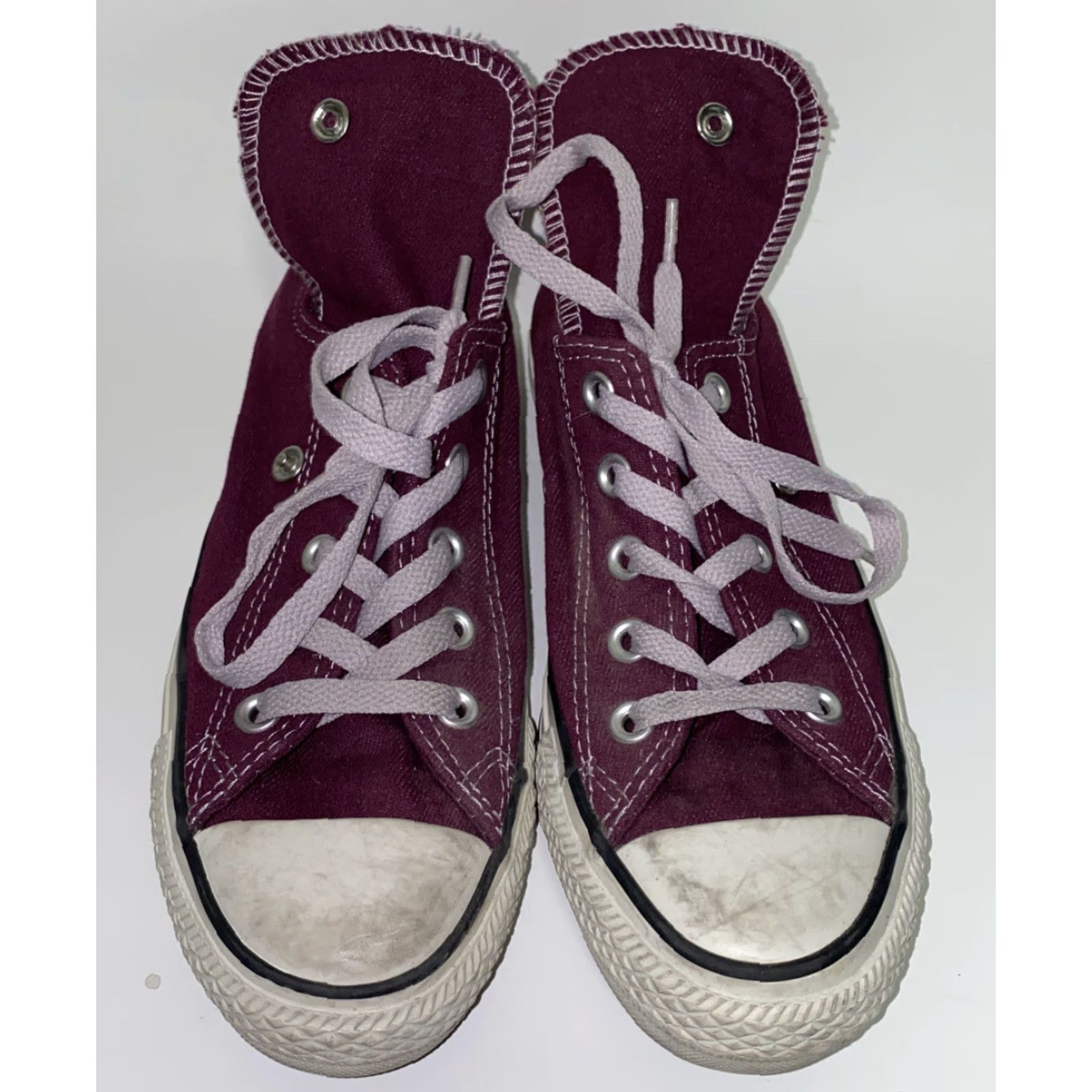 Converse Converse All Star Womens Lace Up Sneakers Size 6 Maroon/White White Stars Sneaker M US Size 6 Size US 6 / IT 36 - 3 Thumbnail