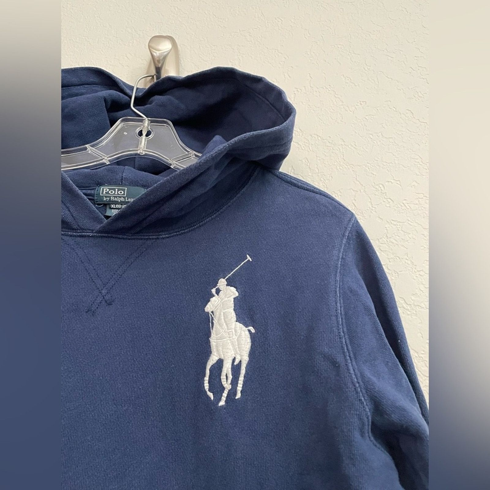 Polo Ralph Lauren Polo Ralph Lauren Boys Navy Big Pony Hoodie Size XL (18-20) Size US XL / EU 56 / 4 - 2 Thumbnail