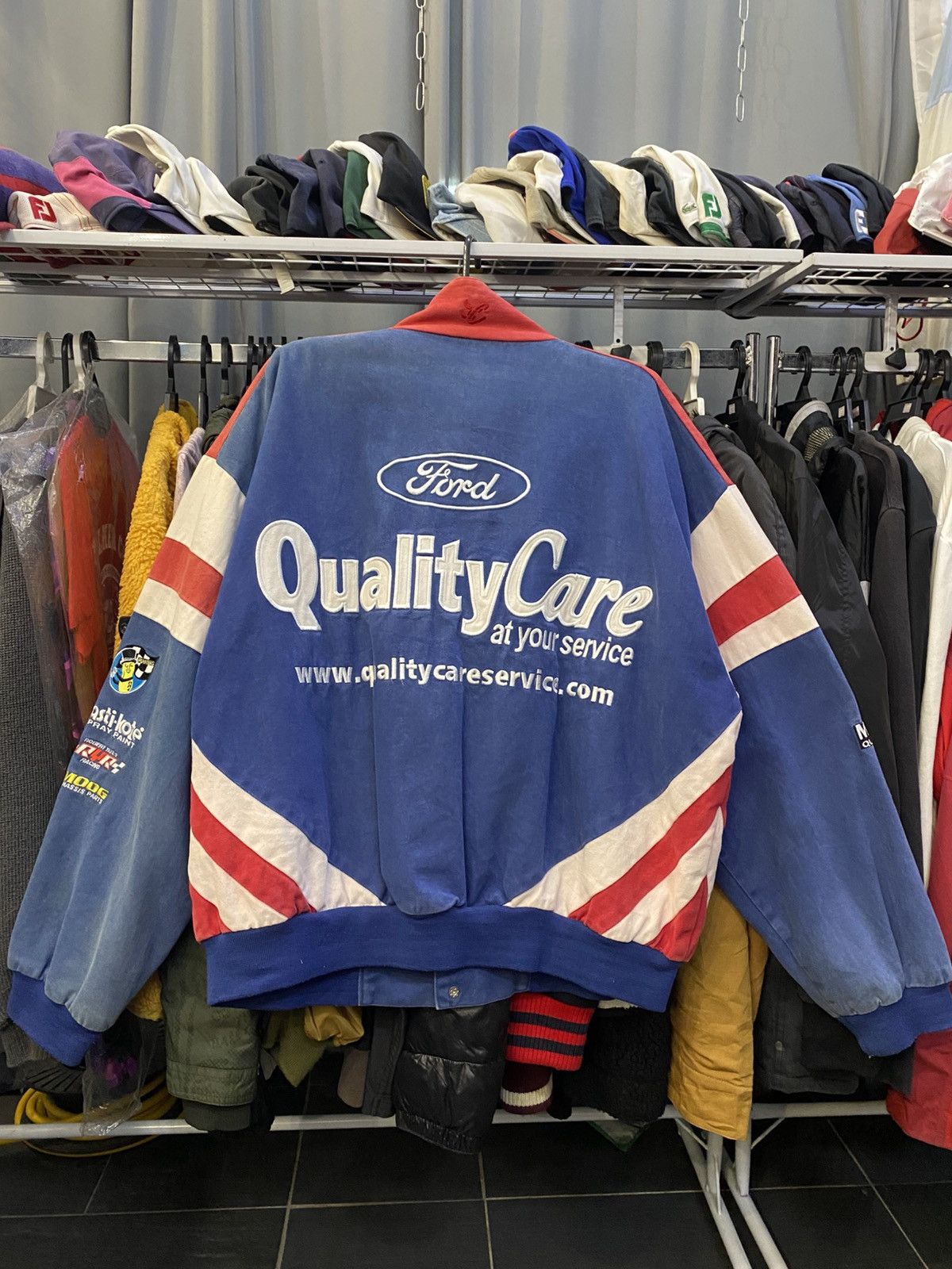 NASCAR OFFER ME NOW ‼️VTG NASCAR Racing Jacket Ford 🔥 Size US XL / EU 56 / 4 - 10 Thumbnail